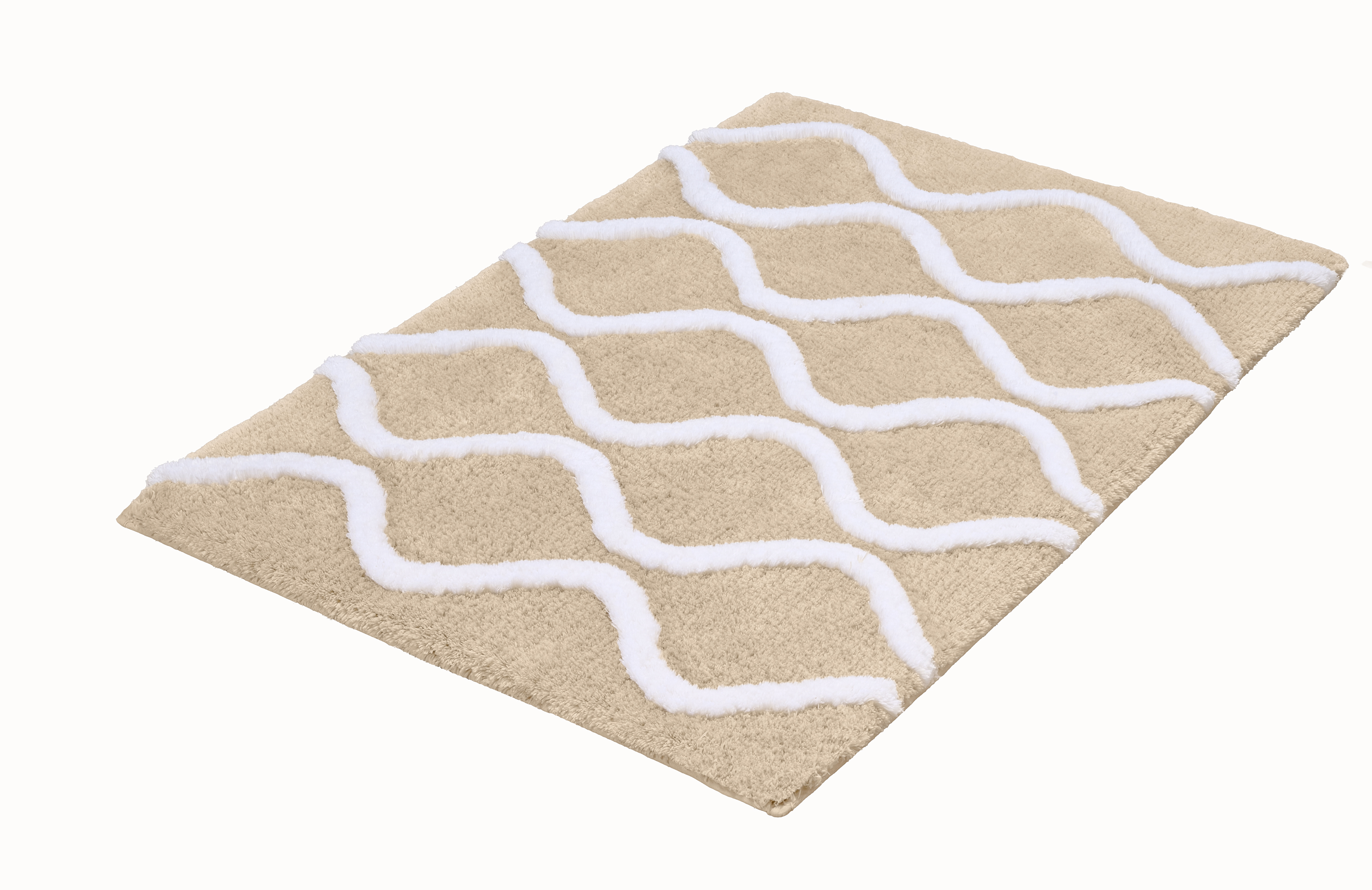 Kleine Wolke Badteppich PIANA ca. 70x120cm in Farbe Sandbeige