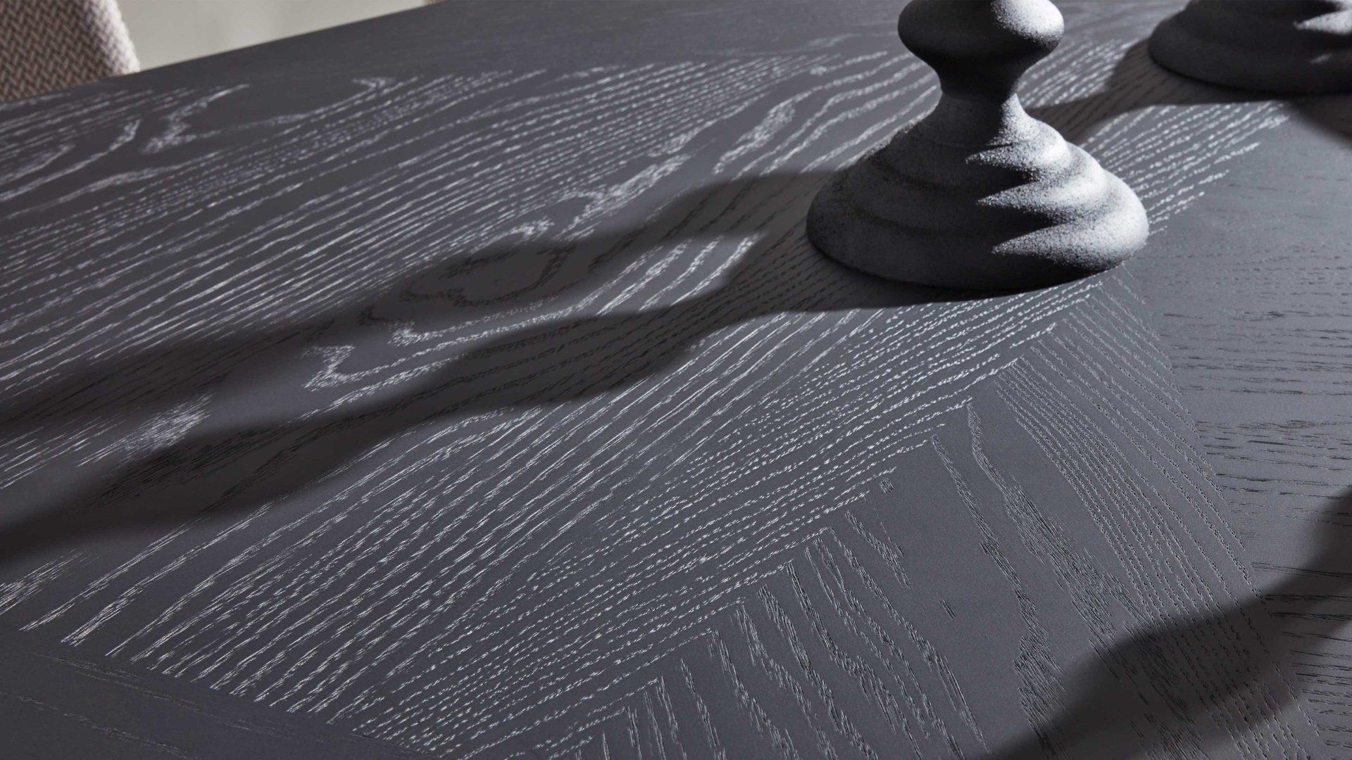 Interliving Esstisch IL 5110 ca. 100 x 220 cm in Mosaik Eiche matt schwarz