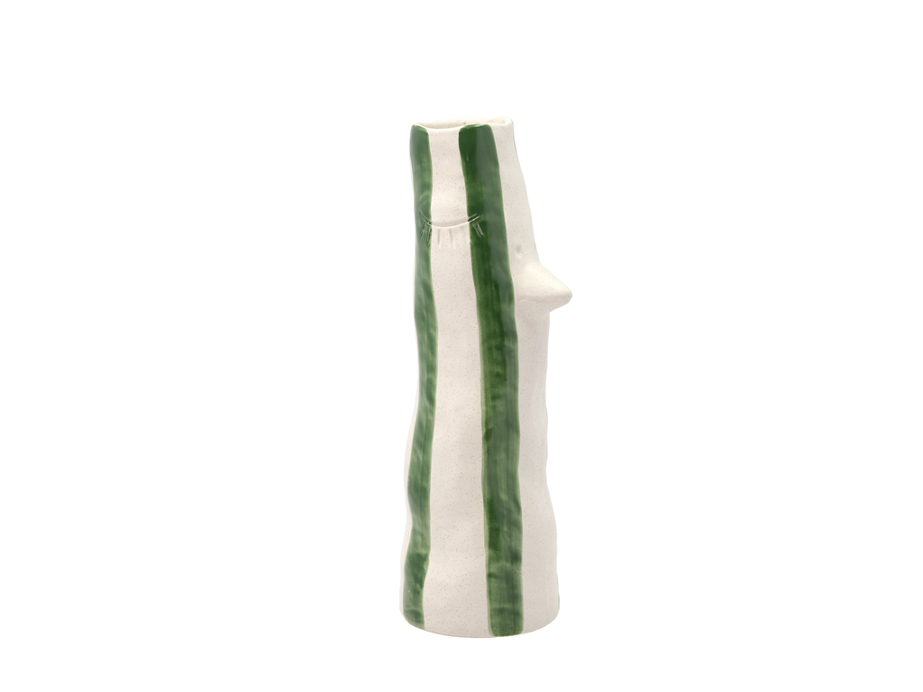 Villa Collection Vase mit Schnabel und Wimpern in Farbe grün