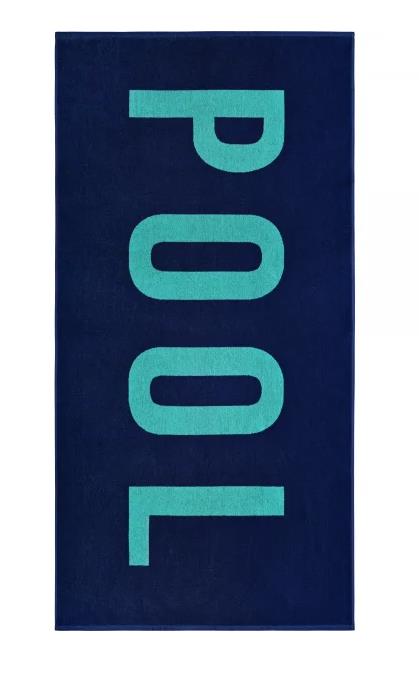 Cawö Strandtuch BEACH 90x180cm in Farbe aqua/pool Cawö Strandtuch BEACH 90x180cm in Farbe aqua/pool, yoga mat, exercise mat, foam mat, dunkelblau, türkis buchstaben