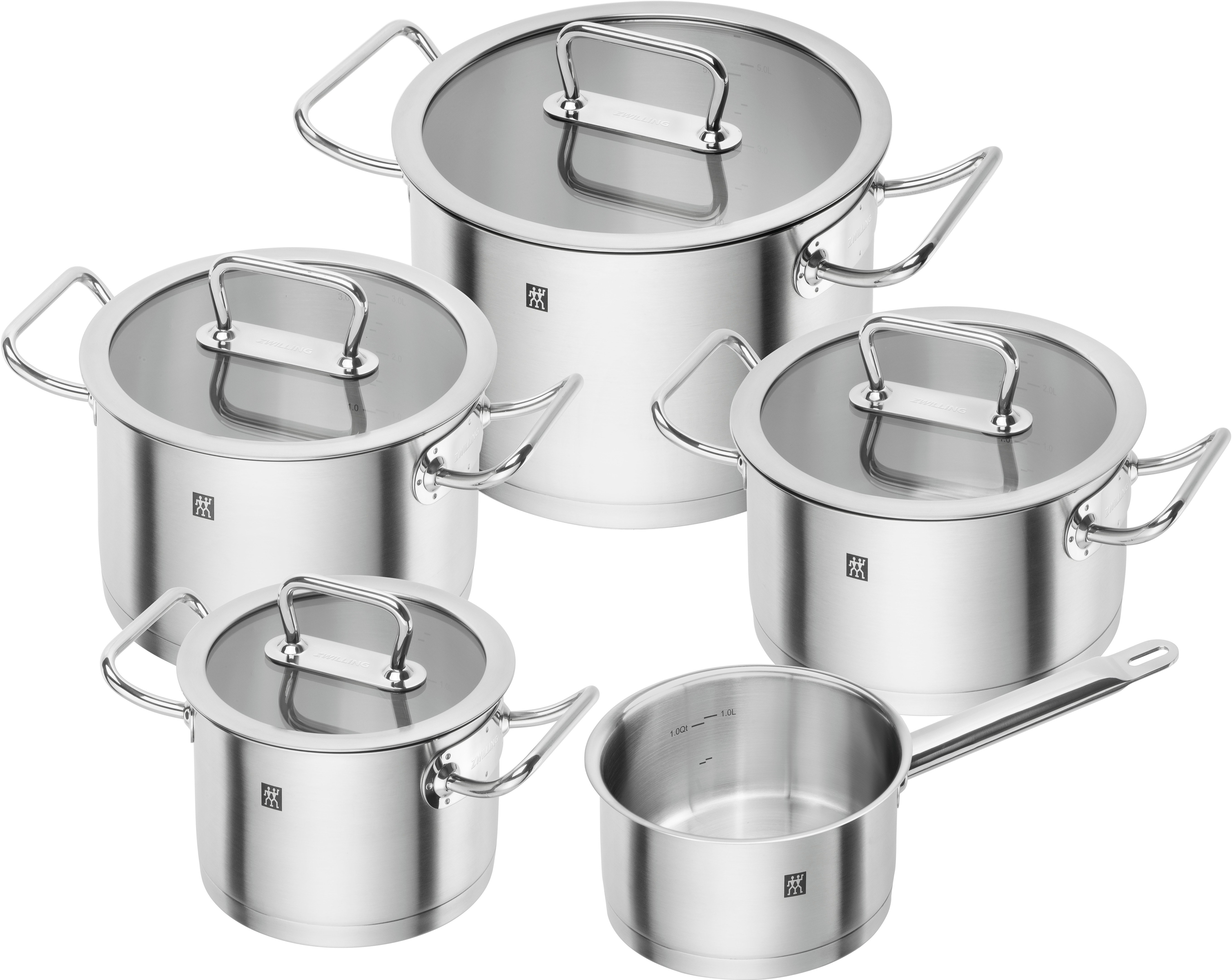 Zwilling Kochtopf-Set PRO 5-teilig in Farbe 18/10 Edelstahl 