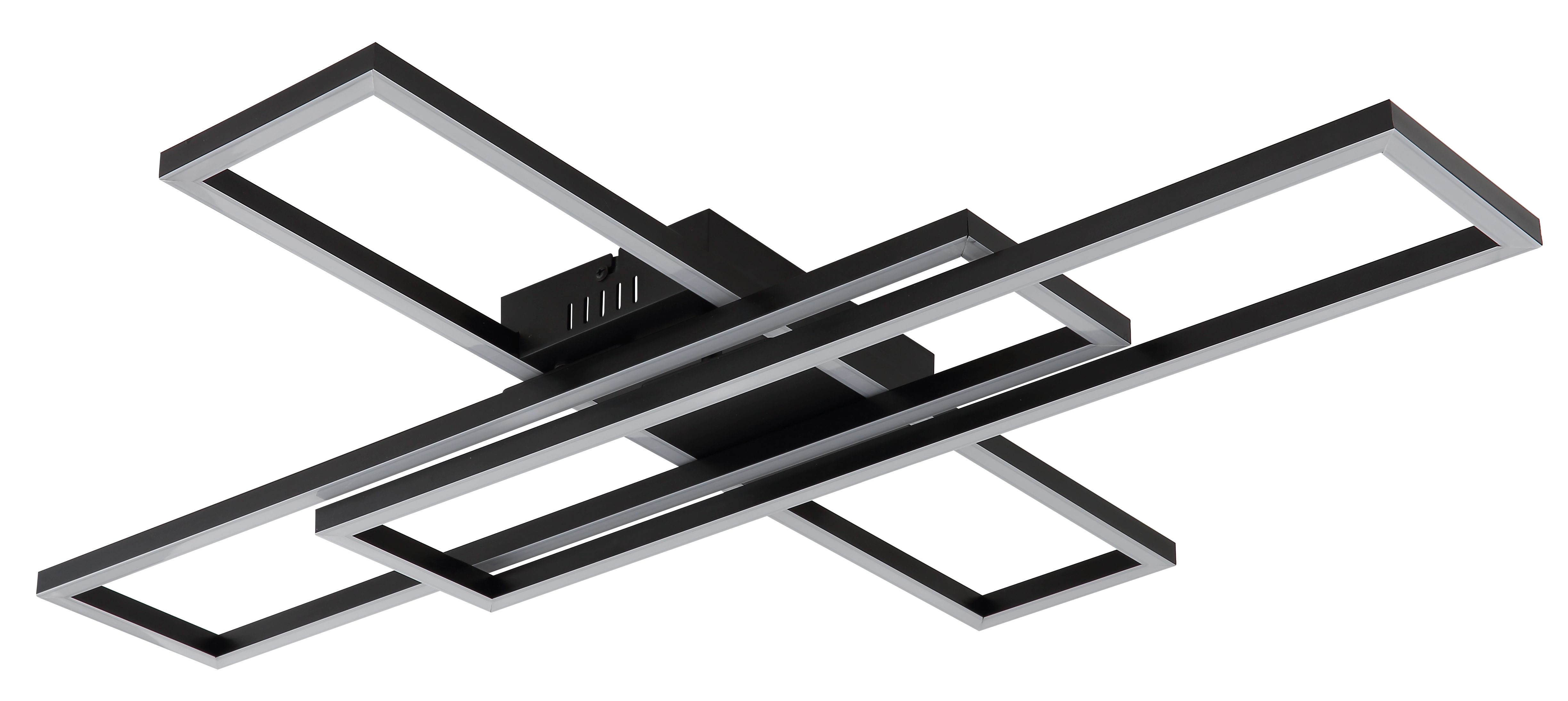 LED-Deckenleuchte in Fb. Schwarz Matt, deckenleuchte, stahl, schwarz, geometrisch, lampenarmatur