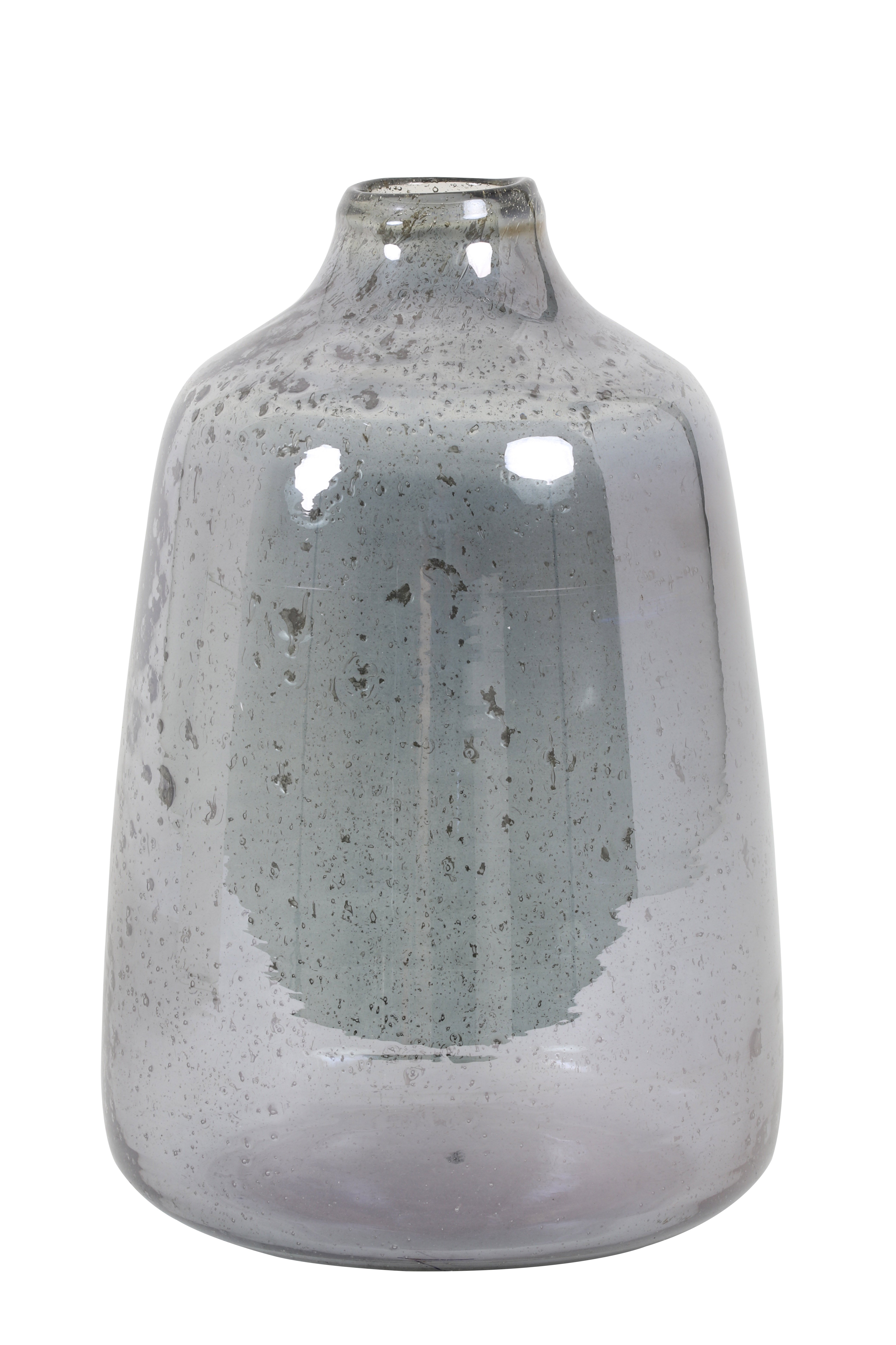 Light & Living Vase DEONI in Glas Stone Finish Blau