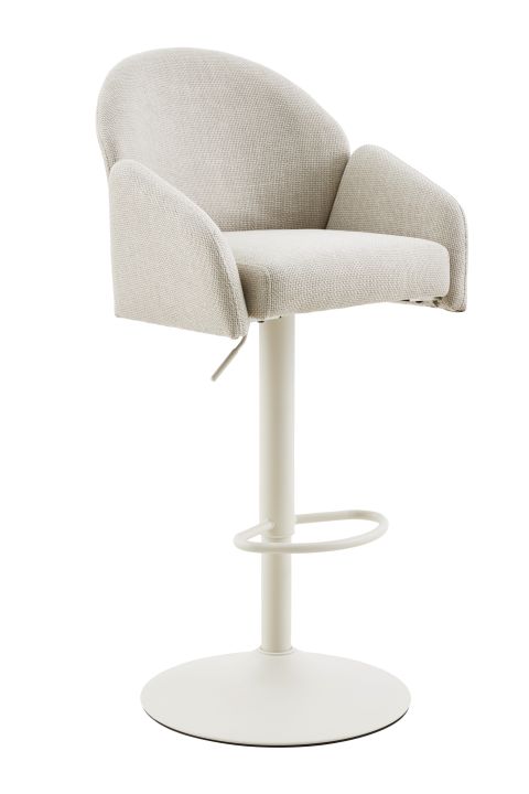Hela Barhocker HOLLY H ca. B53 H96 T57 cm in Stoff WS beige 31/36, Barhocker, Stuhl, Beige, Polster, Höhenverstellbar
