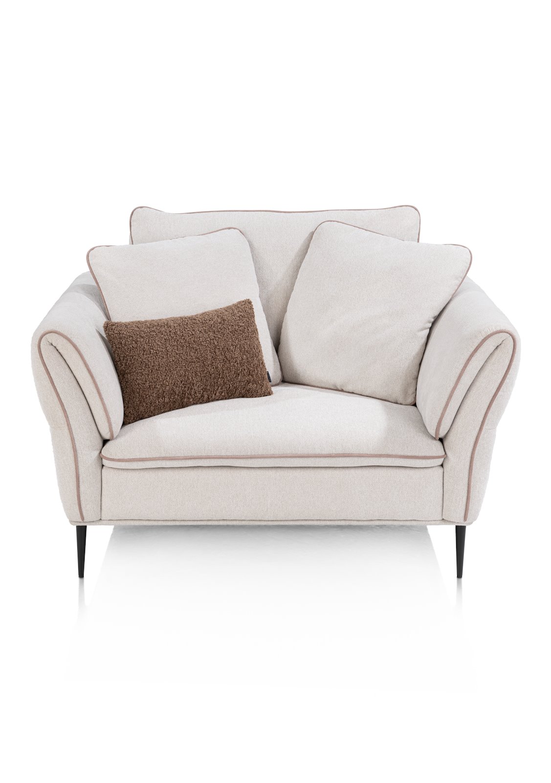 Henders & Hazel 1,5-Sitzer ALMERIA in Santos creme, Sessel, Sofasitz, Bezug, Kissen, Farbton