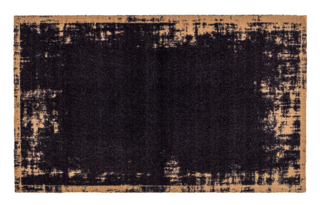 Golze & Söhne Türmatte Miabella ca. 66x110cm in Farbe Uni Bordüre, teppich, rug, schwarz, randverarbeitung, modernes design