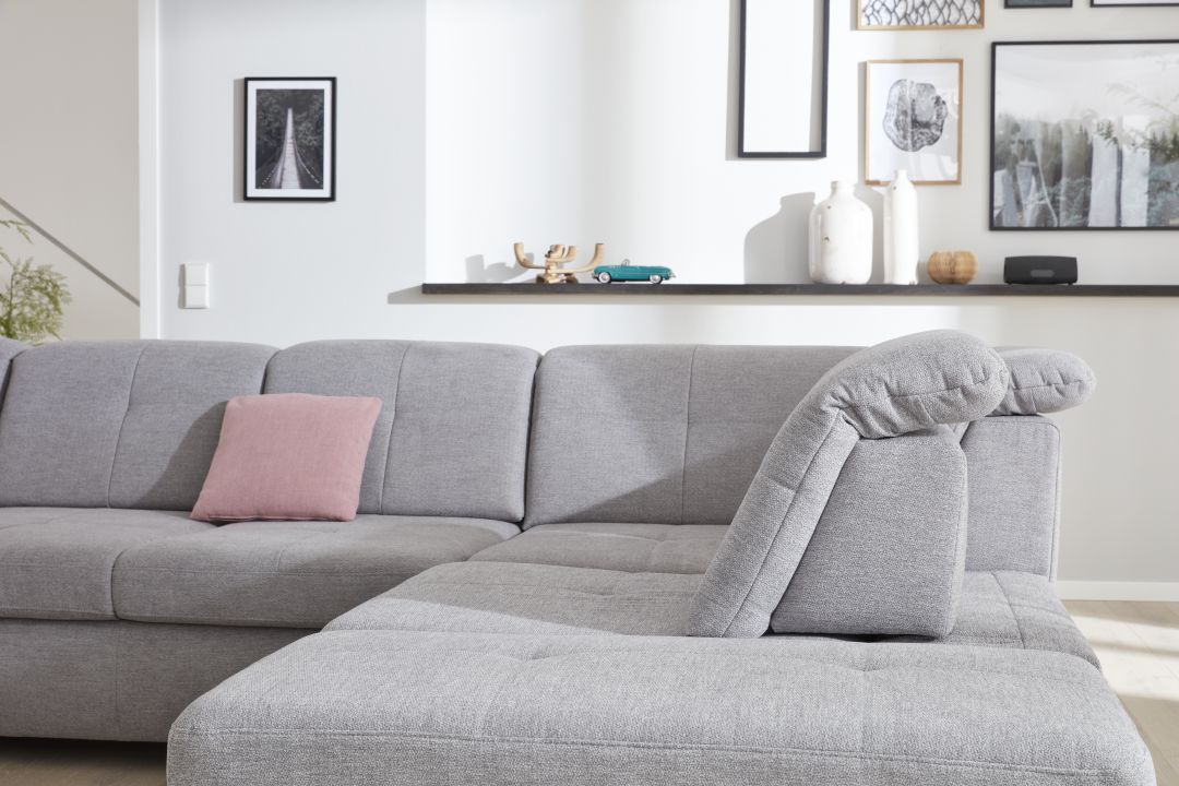 Modulmaster Wohnlandschaft in Stoff Calido silver