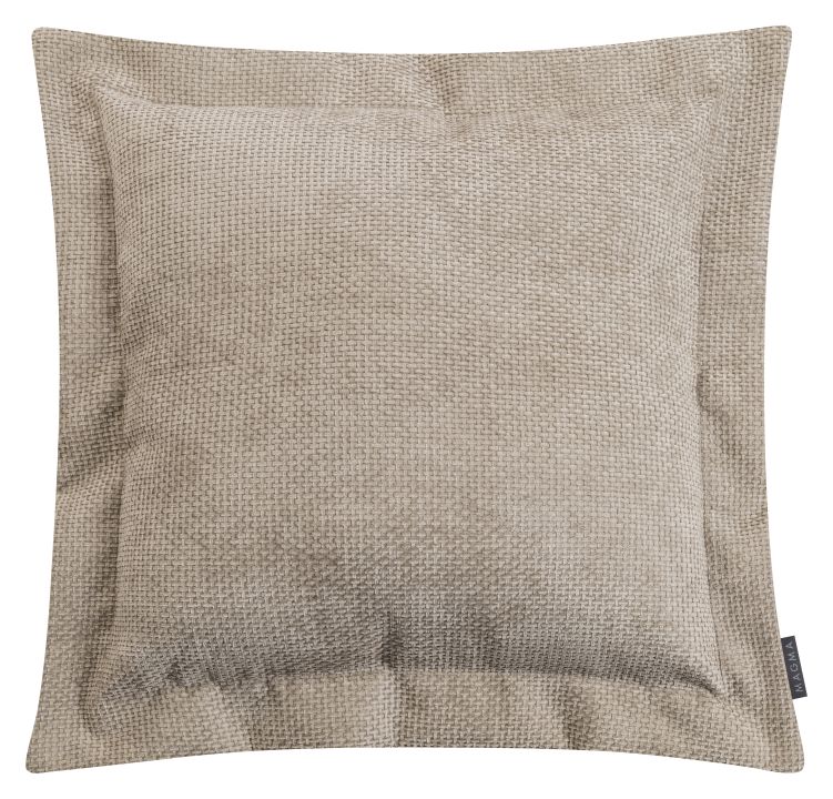 Magma Heimtex Flatterkissen ARLO ca. 70x70cm in Farbe taupe, Kissen, Kissenbezug, Wolle, Textur, Beige