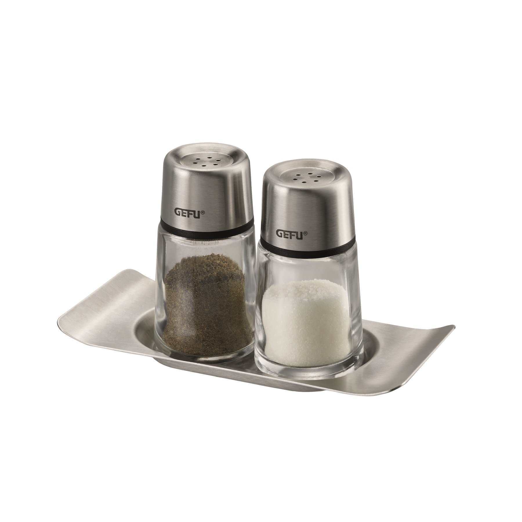 GEFU Salz-/ Pfefferstreuer BRUNCH silber/transparent, Flasche, Shaker
