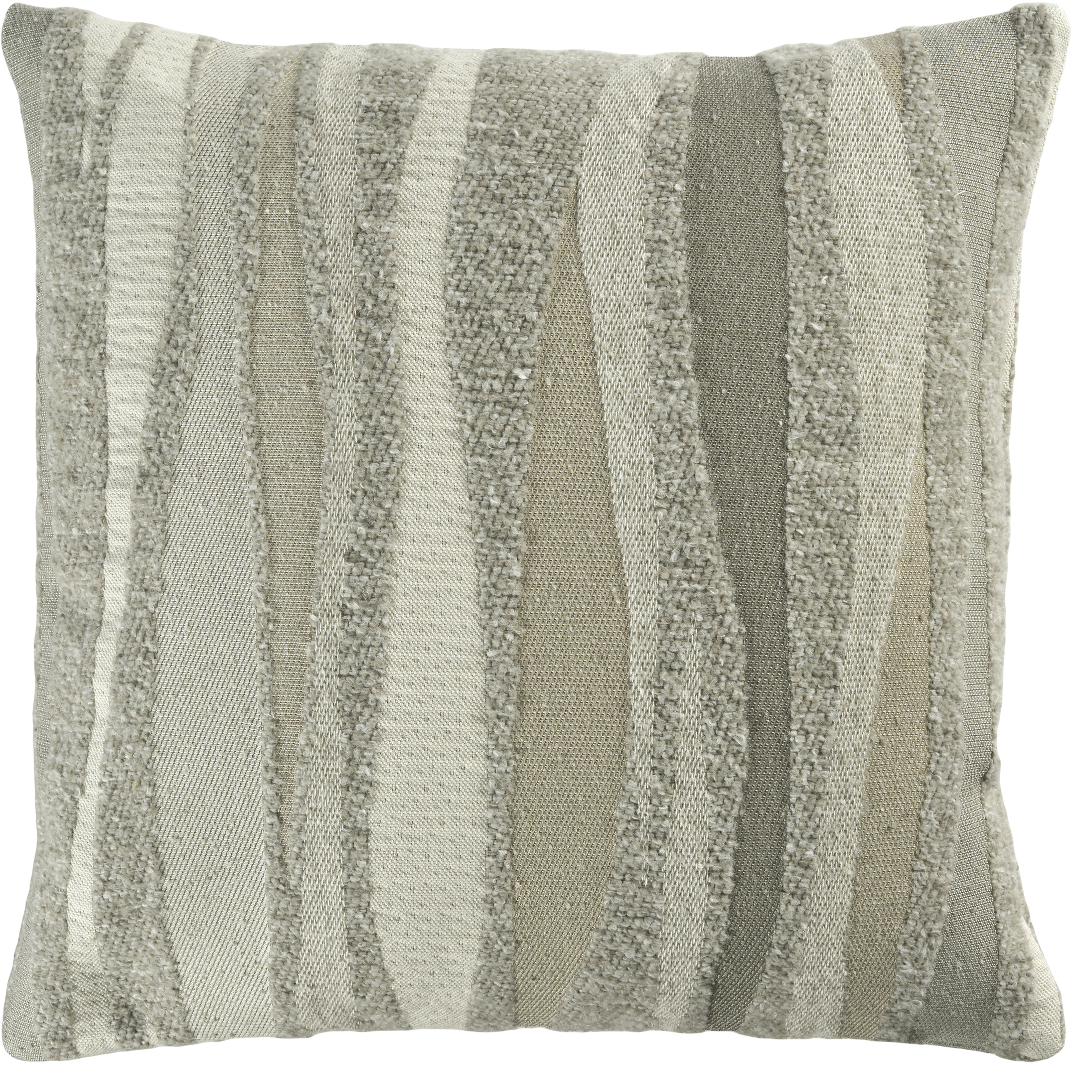 Sander Kissenhülle MUSE ca. 40x40cm in Farbe beige, Kissen, Streifenmuster, Beige, Textured, Wohnkissen