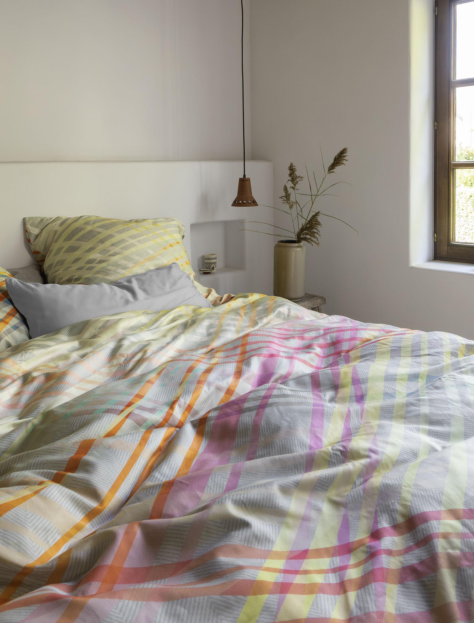Irisette Mako-Satin Bettwäsche WAVE ca. 155x220cm in Farbe multi