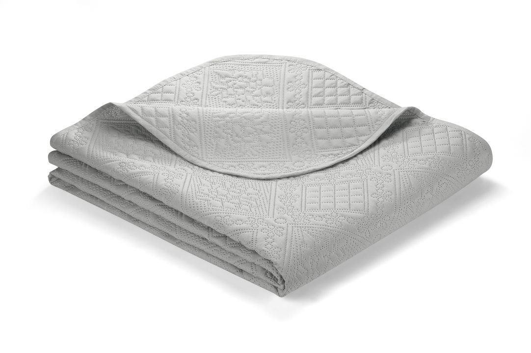 Ibena Tagesdecke NANCY 220x250cm in Farbe silbergrau