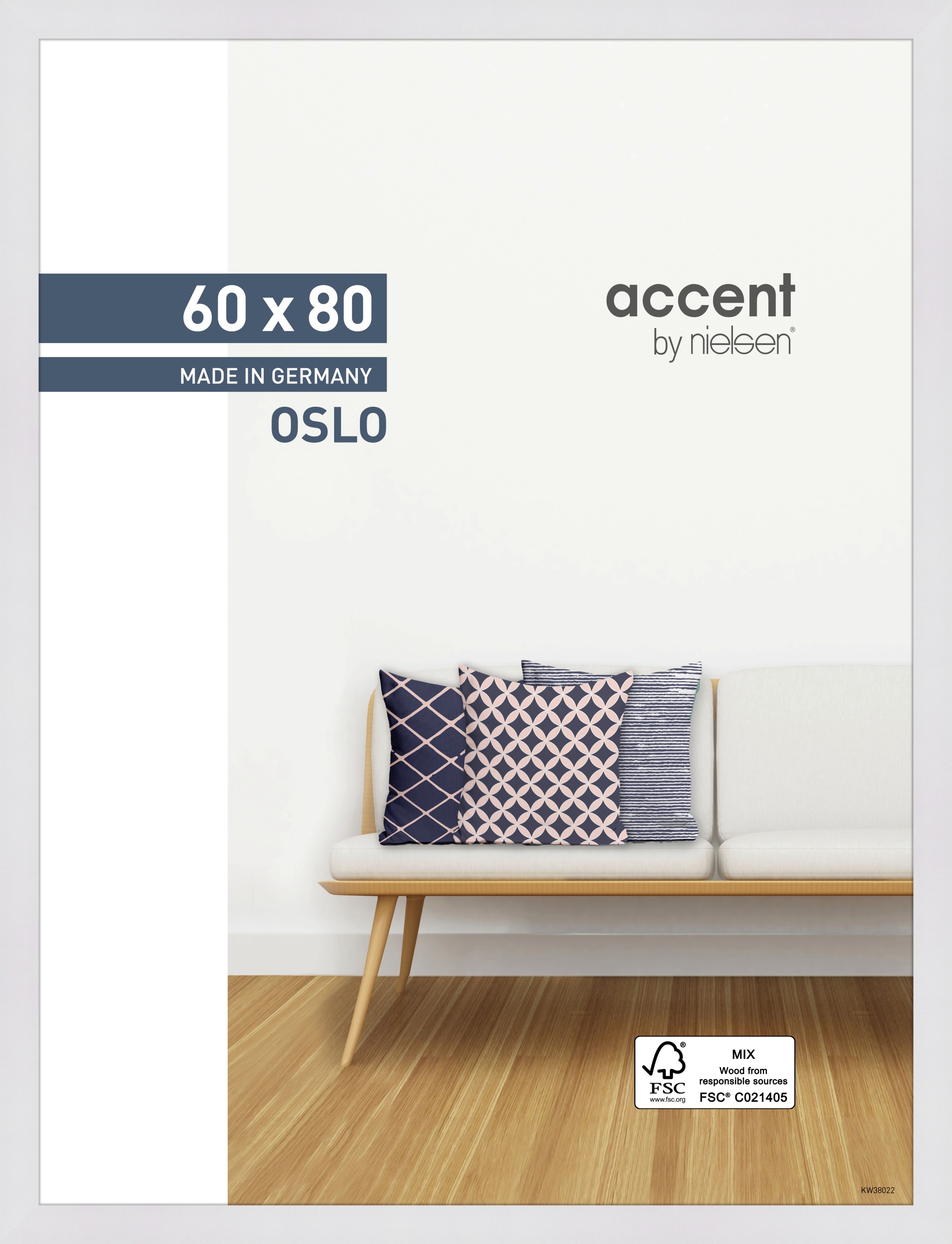 Accent by Nielsen Holz Bilderrahmen Oslo ca. 60x80cm in Farbe White