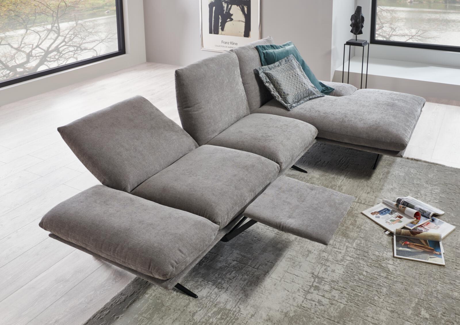 Koinor Eckkombination FINLAY ca. 315x159 cm in Stoff Impression grau Koinor Eckkombination FINLAY ca. 315x159 cm in Stoff Impression grau, sofa, sectional, gray, Stoff, Sessel