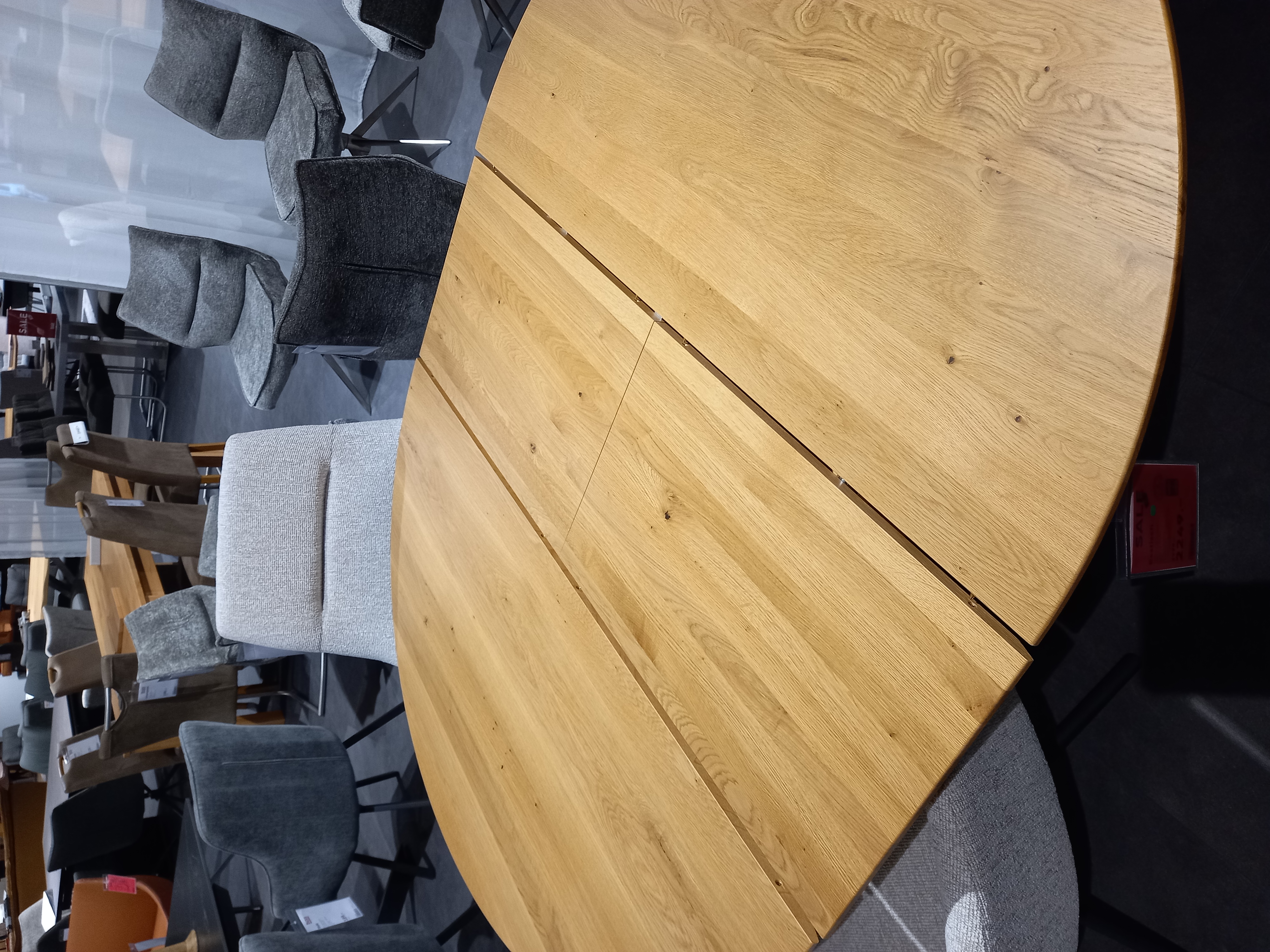 Niehoff Esstisch RONDA in Wildeiche massiv, Moebel, Tabelle, Tischplatte, Holz, Sperrholz