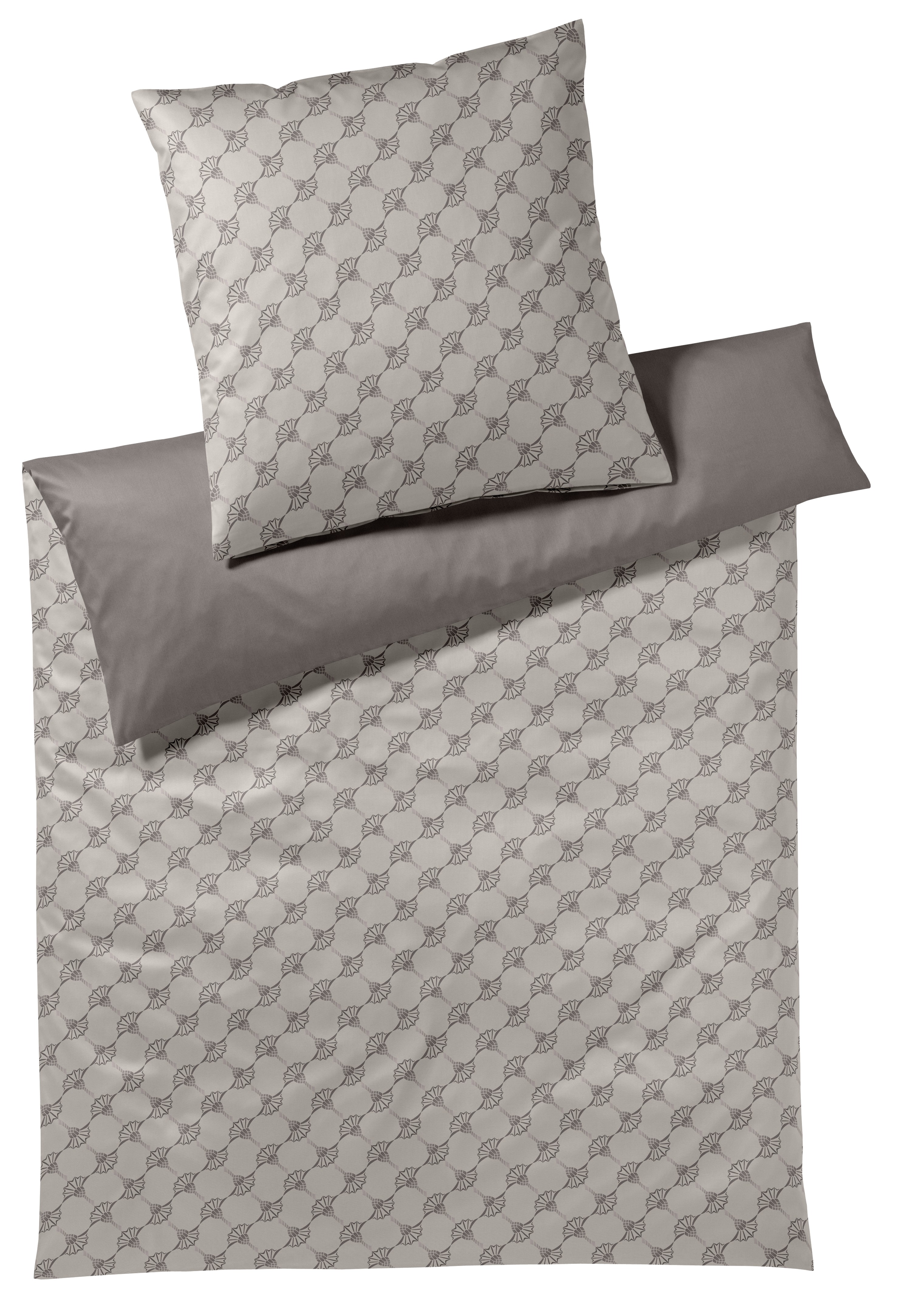  // Bettwäsche Joop! // grau // Comfort-Satin 100% Baumwolle // ca.155x220/80x80 cm, Kissen, Dekoration für Zuhause, Mobiliar, Kopfkissen