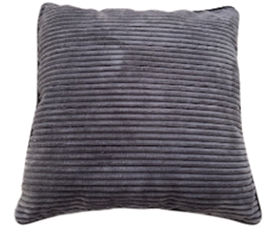 Fynch-Hatton Cord Kissen KARABO in Farbe truffle, Kissen, Kissenbezug, Streifen, Samt, grau