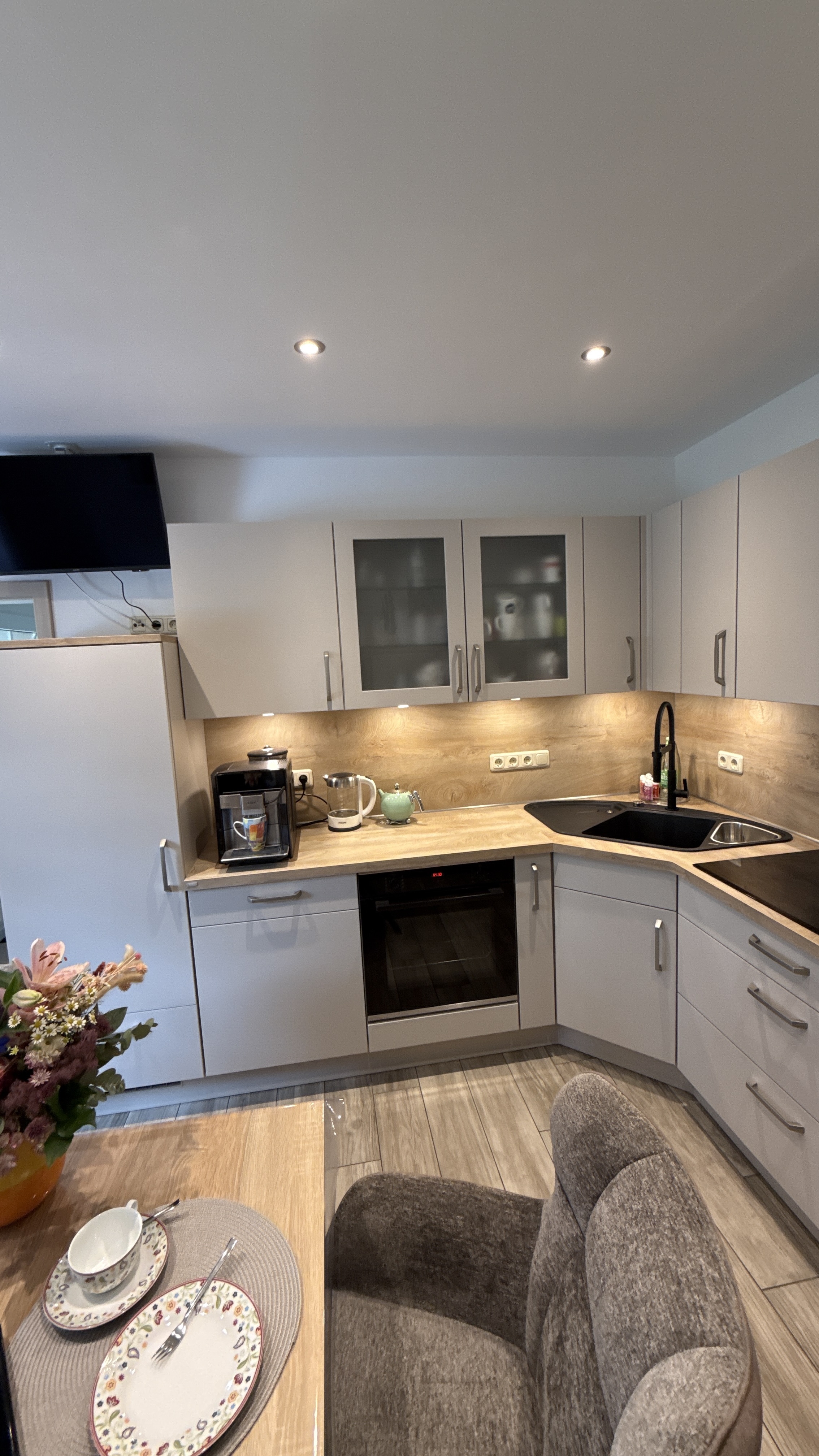 kitchen, küchenzeile, eckküche, arbeitsplatte, backofen