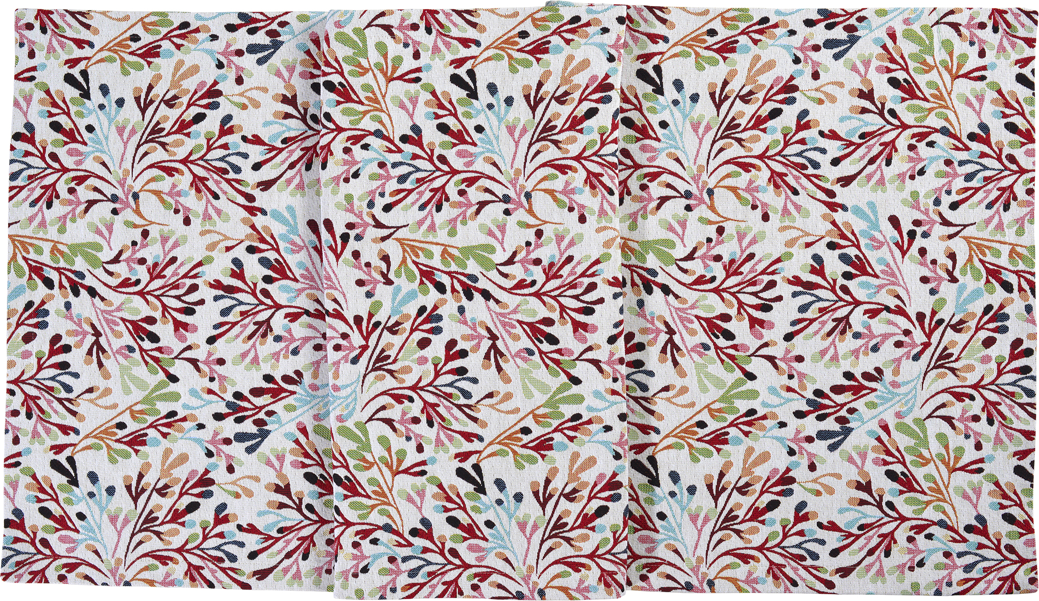 Sander Tischläufer CORAL ca. 40x100cm in Farbe original, 布料, 花柄, 植物柄, 多色, 织物纹理