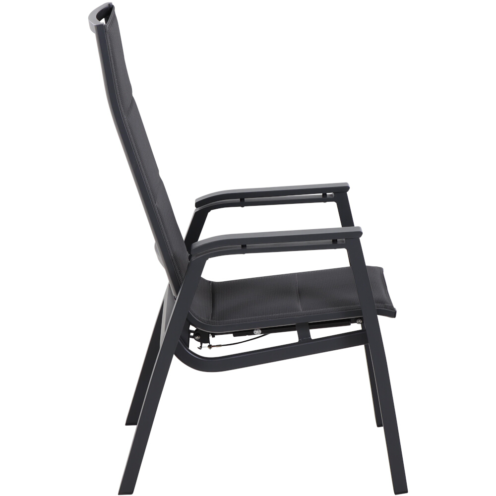 Relax-Move-Sessel MILANO in Ranotex grau/Aluminium matt anthr.