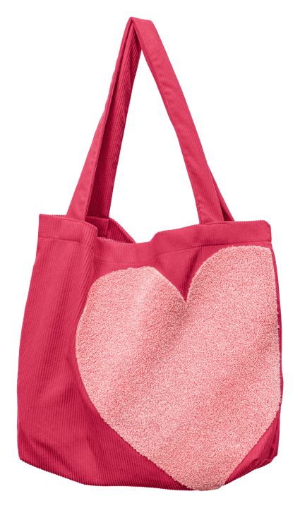 Magma Heimtex Tasche PIXIE ca. 12x48cm in Farbe Dream, Tasche, Herz-Motiv, Stofftasche, Pink, Tragetasche