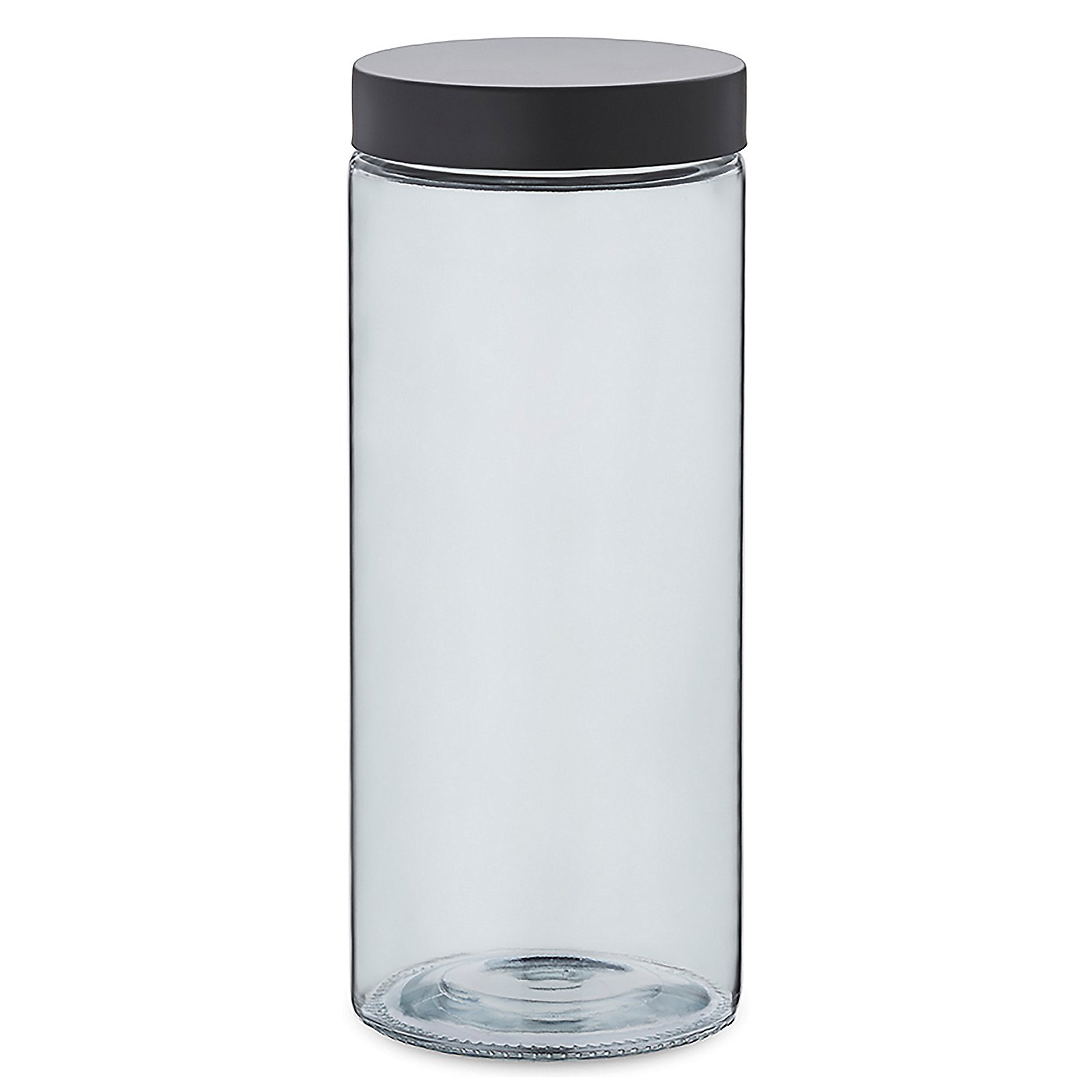 Kela Vorratsdose Bera Glas Grau, Glasbehälter, Aufbewahrungsbehälter, Glasflasche, Küchenbehälter, gerade Form