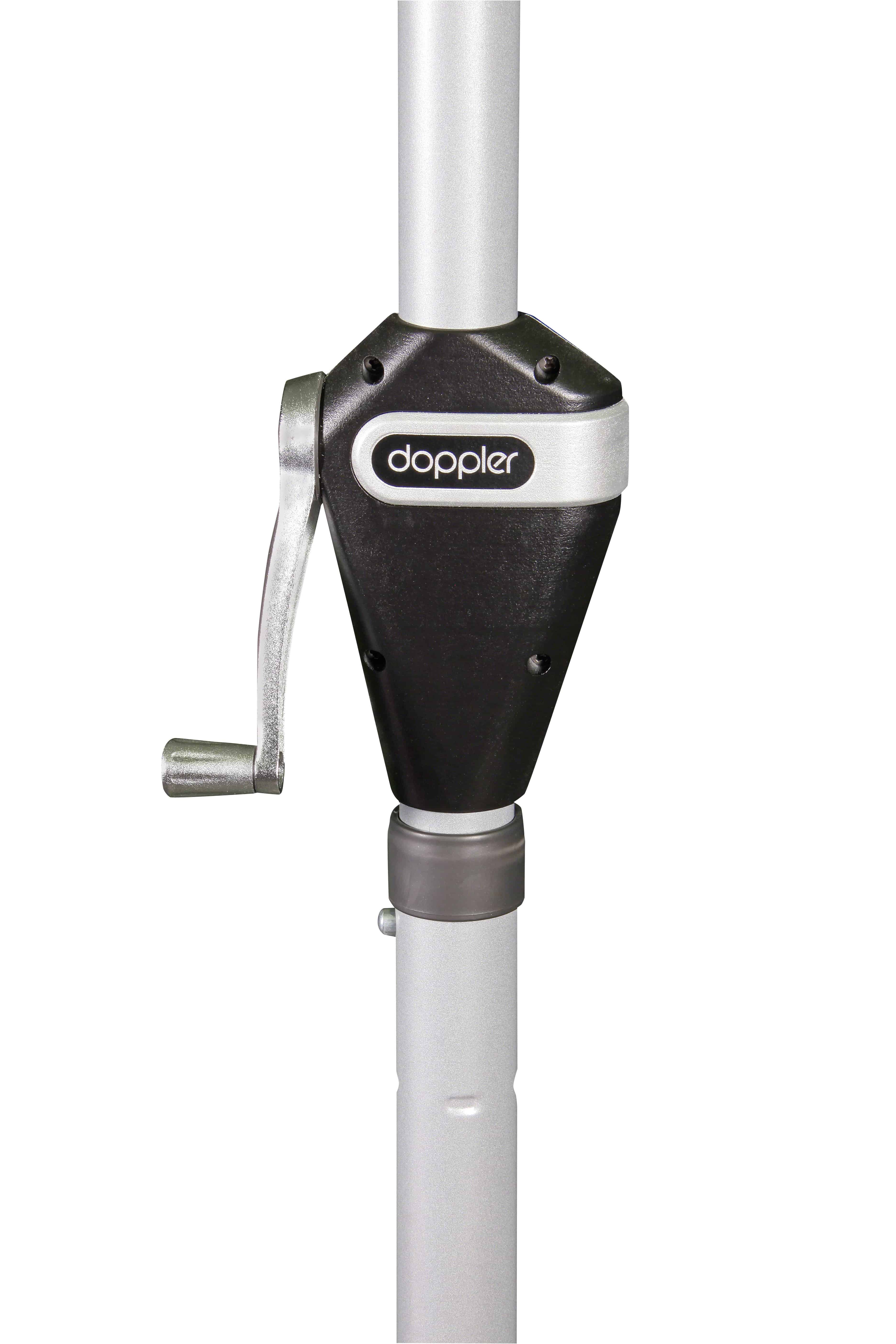 Doppler Kurbelschirm ACTIVE Ø ca. 320cm in Farbe hellgrau