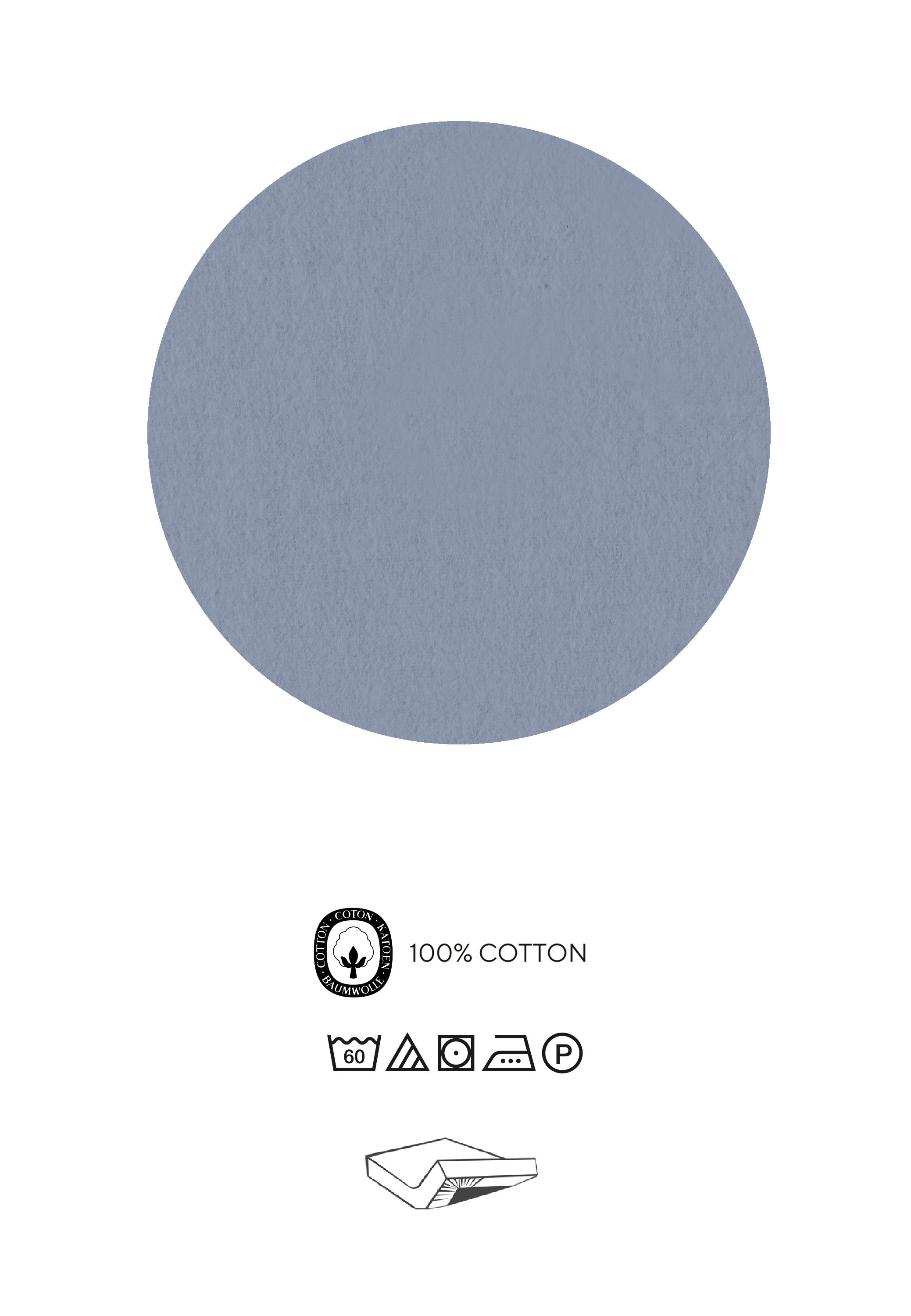 Biberna BIBER-Spannbetttuch ca. 90x200cm in Farbe Blau, Oval, Dekoration für Zuhause