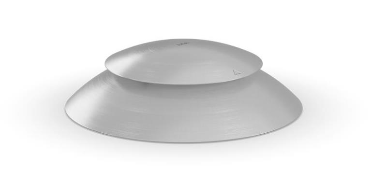 Deckel MOON 45 in Edelstahl gebürstet, Edelstahl, Deckel Topf, Metalldeckel, Küchenzubehör, Kegel-Form