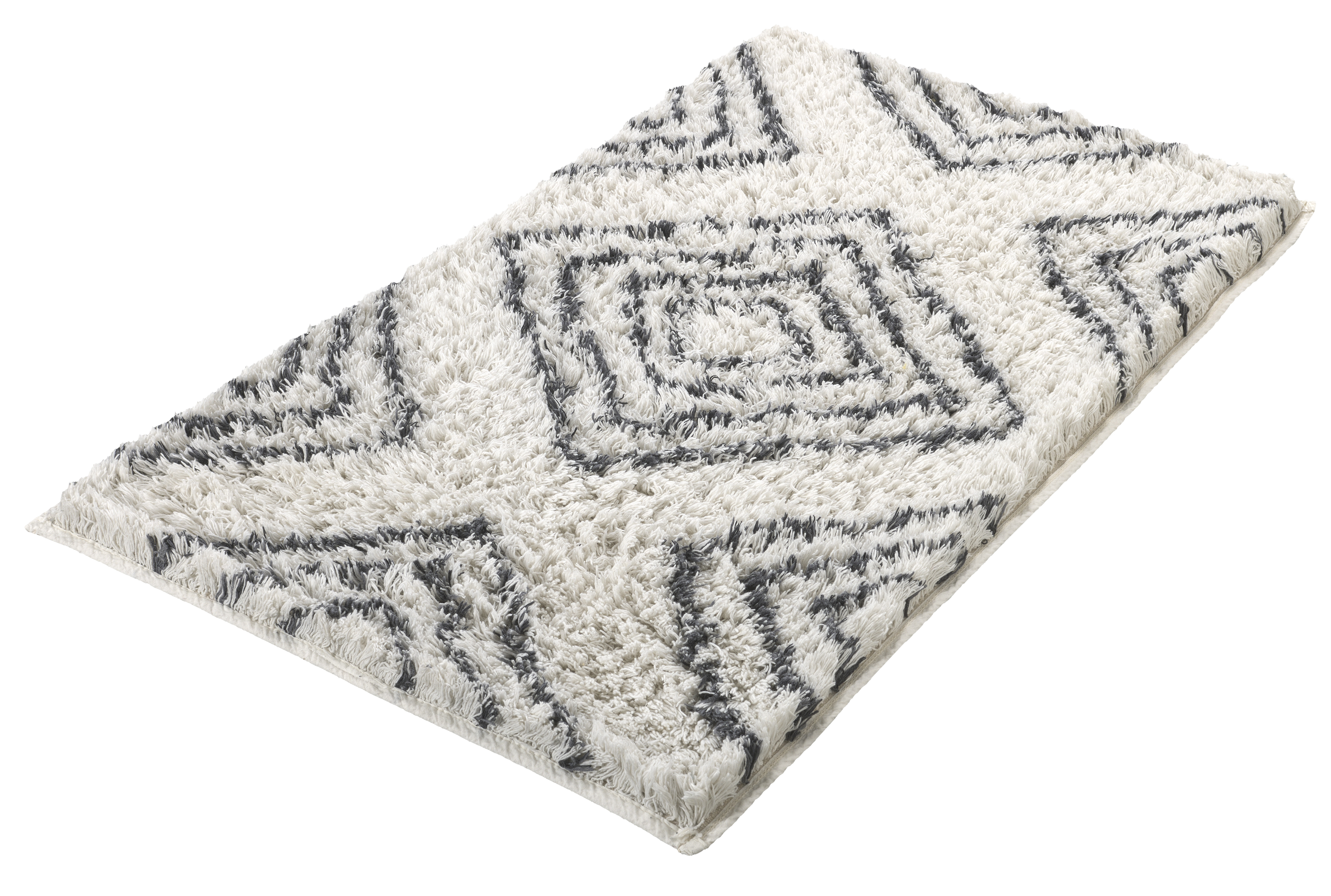 Kleine Wolke Badteppich BOHO ca. 70x120cm in Farbe Natur