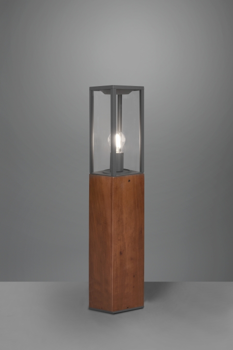 Trio Pfosten GARONNE in holzfarbig, Glas transparent klar