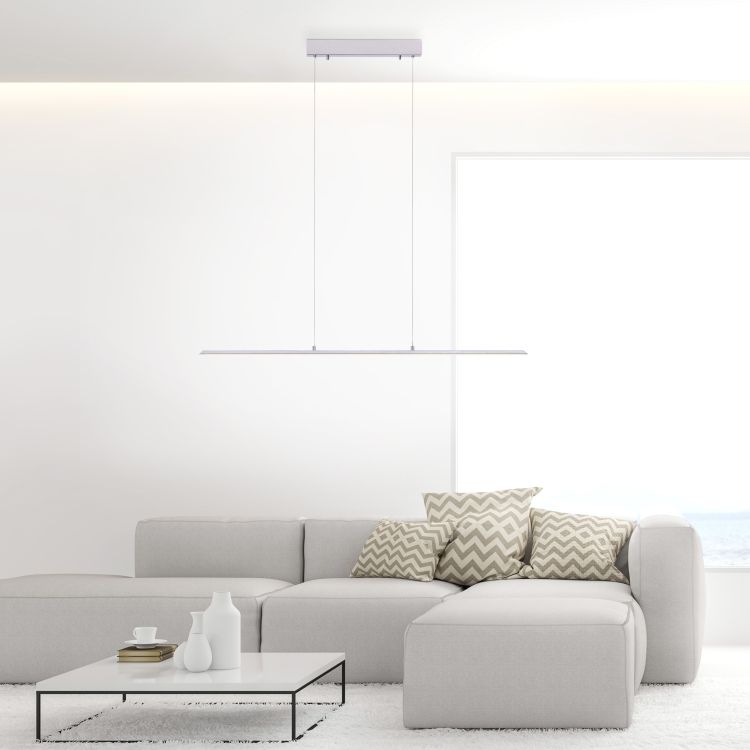 Paul Neuhaus LED-Pendelleuchte PURE LITE 1-flammig in Farbe stahl Paul Neuhaus LED-Pendelleuchte PURE LITE 1-flammig in Farbe stahl, Couch, Mobiliar, Kaffeetisch, Wohnzimmer, Dekoration Ihres Zuhauses