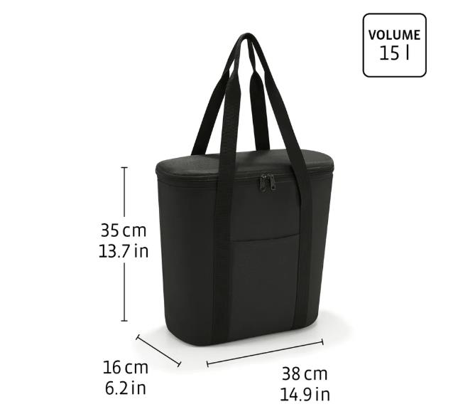 THERMOSHOPPER in Farbe twist navy THERMOSHOPPER in Farbe twist navy, Kühltasche, Iso-Tasche, Tragetasche, Volumen 15l, Schwarz