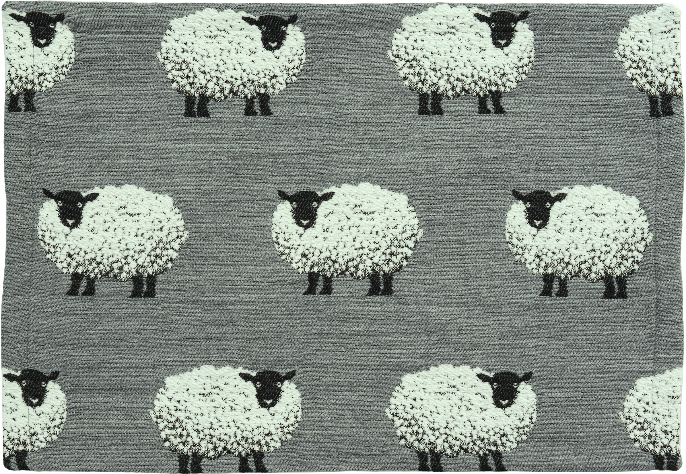 Sander Tischläufer FLUFFYS GANG ca. 40x93cm in Farbe grey, Teppich, Schafe, Wolken, Gemustert, Textil