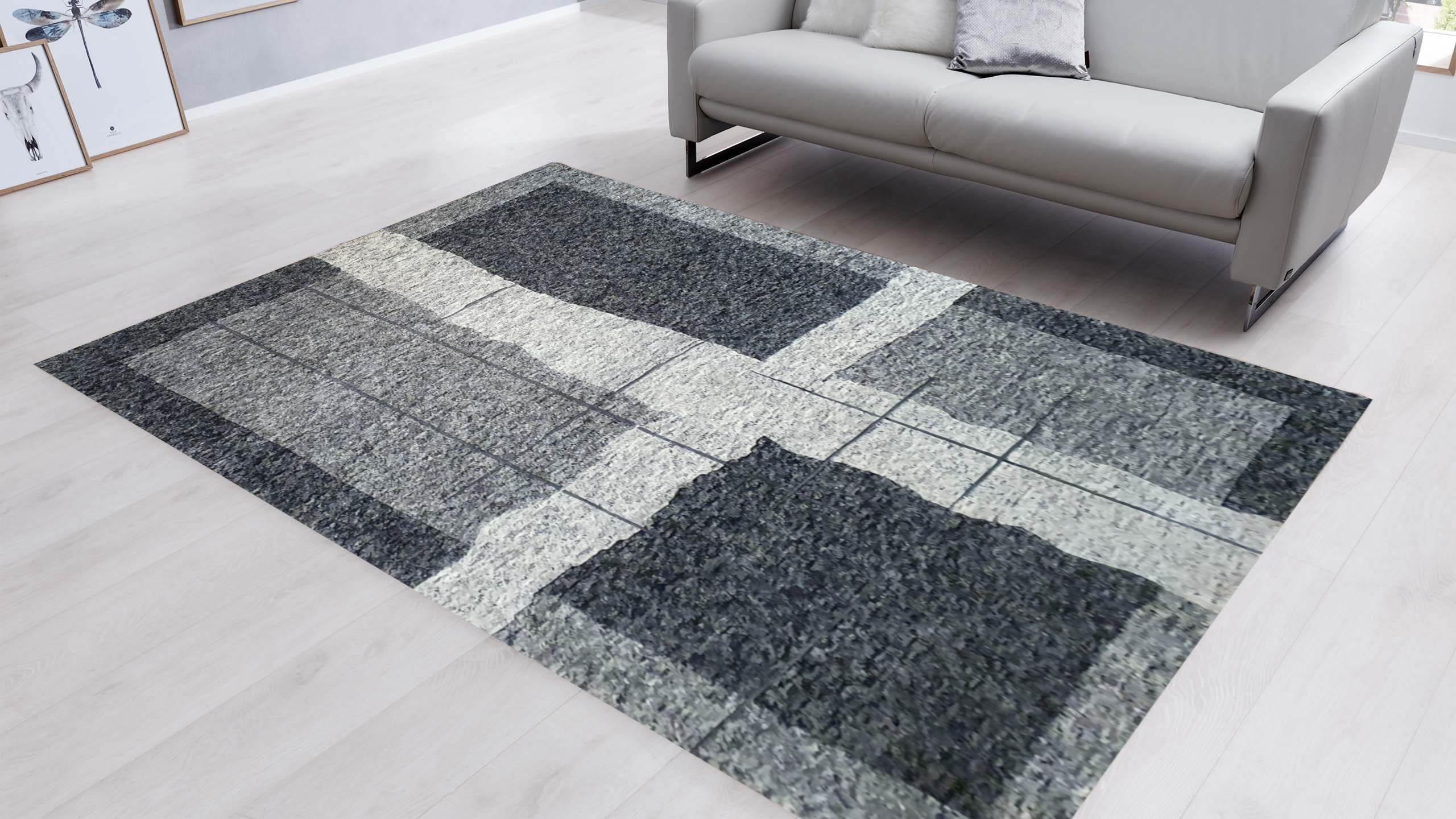 Interliving Teppich R-8100 ca. 70x140cm in Farbe grau