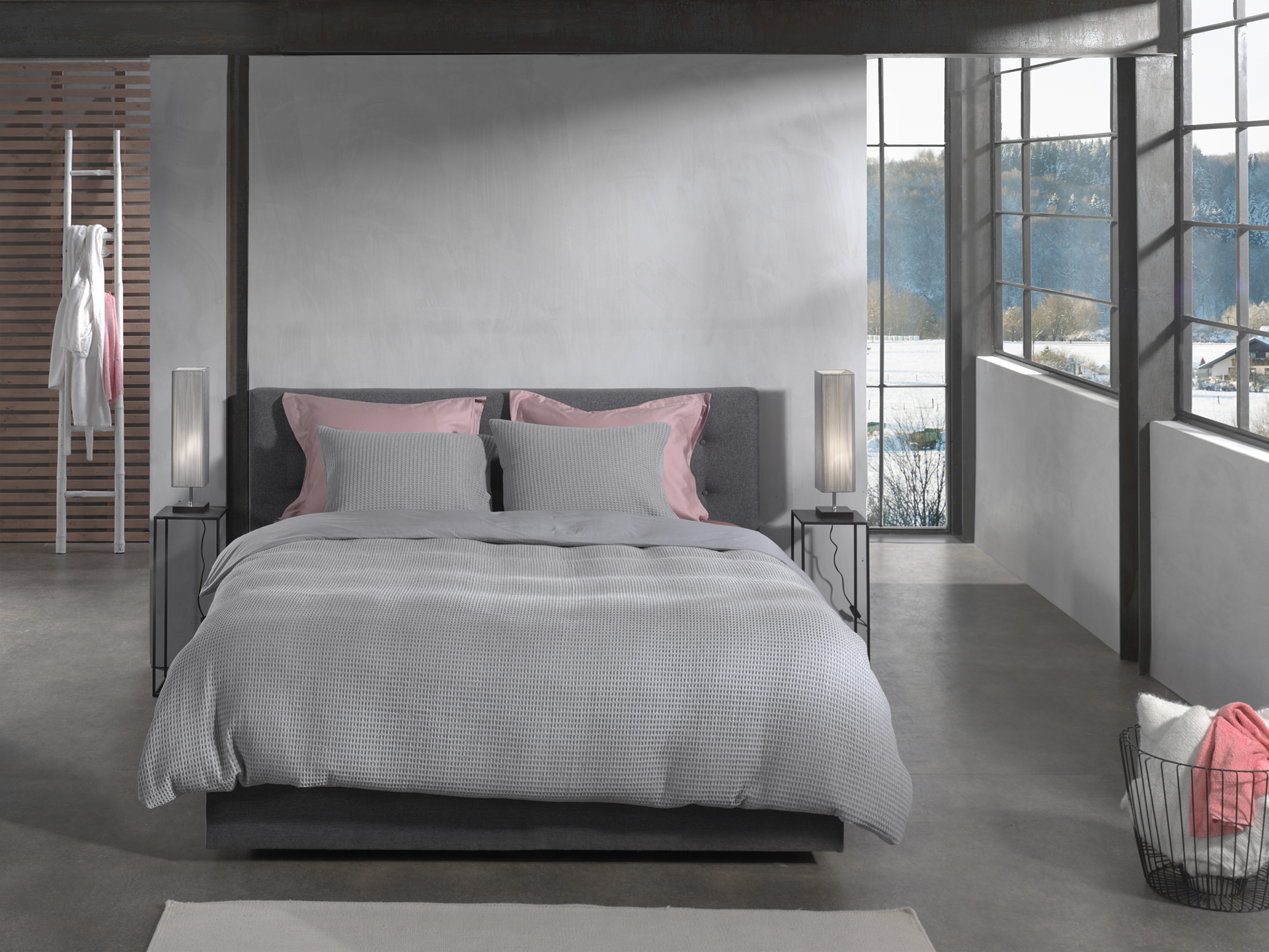 Heckettlane Bettwäsche ca. 135x200cm in Farbe Melange-Grey