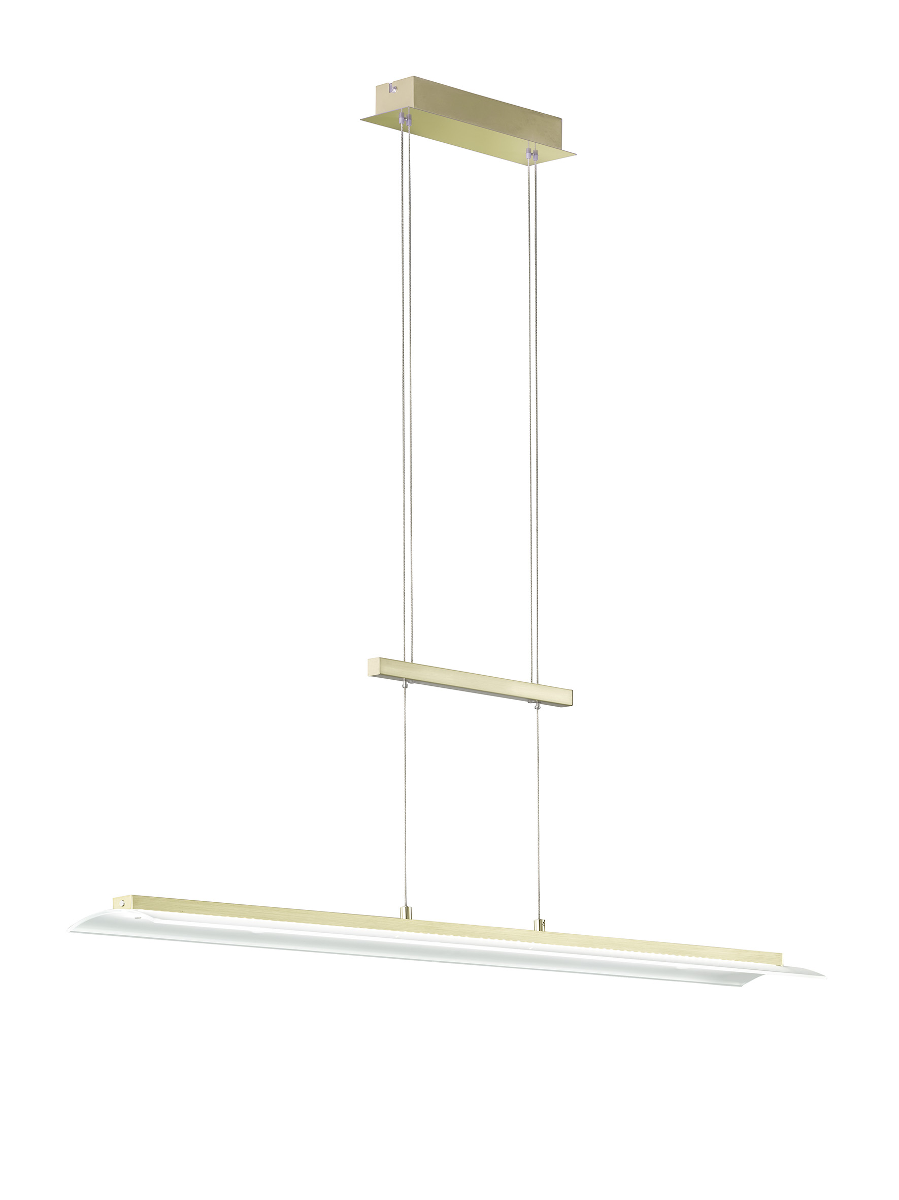 Fischer & Honsel LED-Pendelleuchte ROOF 1-flammig in Farbe Messing matt/Abdeckglas teilsatiniert Rand klar Fischer & Honsel LED-Pendelleuchte ROOF in Messing matt/Abdeckglas teilsatiniert Rand klar