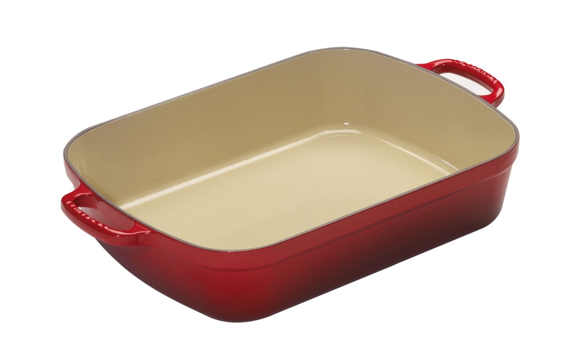 Le Creuset Bratreine ca. 37x29cm Kirschrot