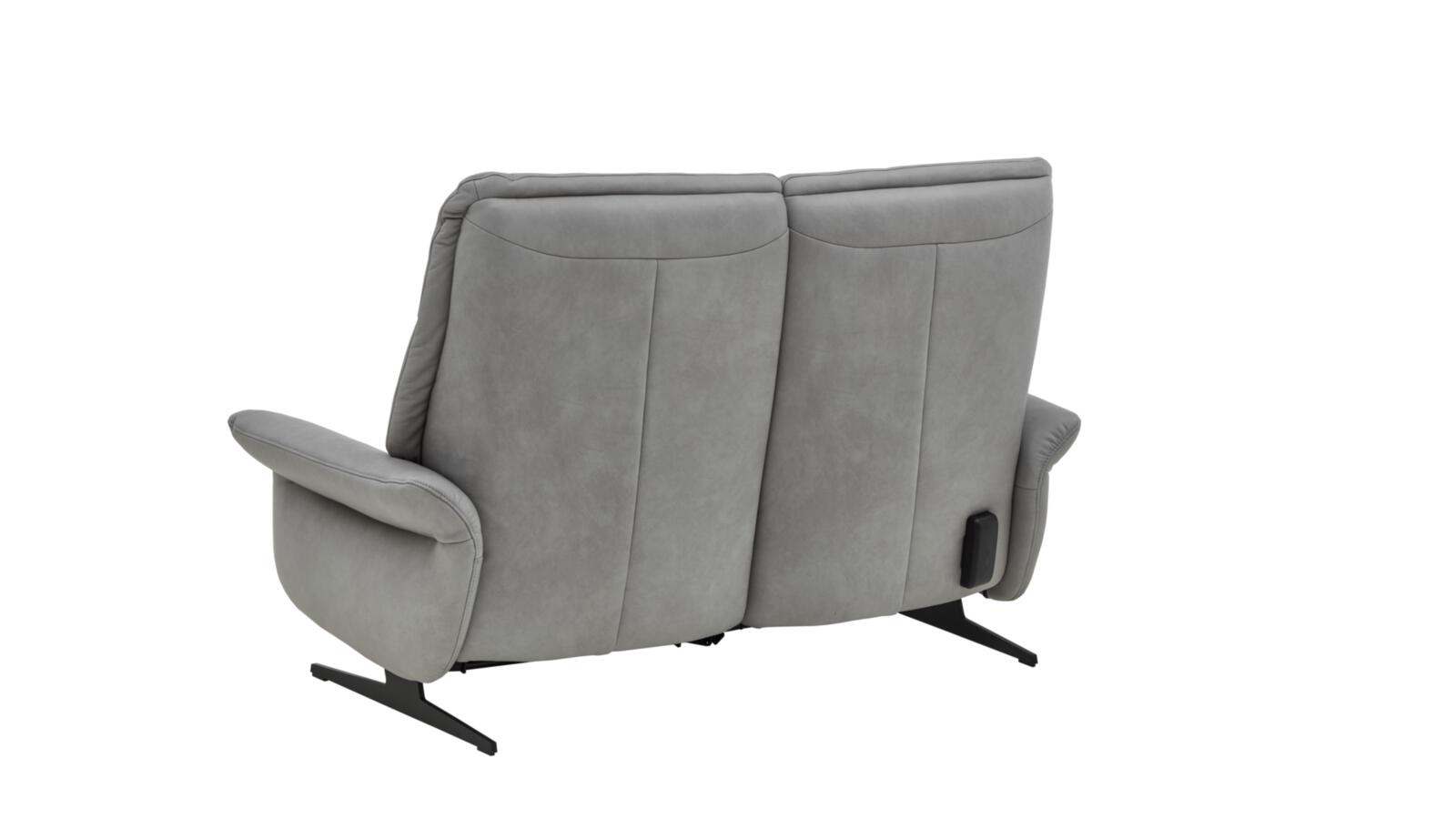 Himolla Sofa Cumuly (4475) Leder Grau, Sessel, Grau, Verstellbar, Lederimitat, Stativbasis