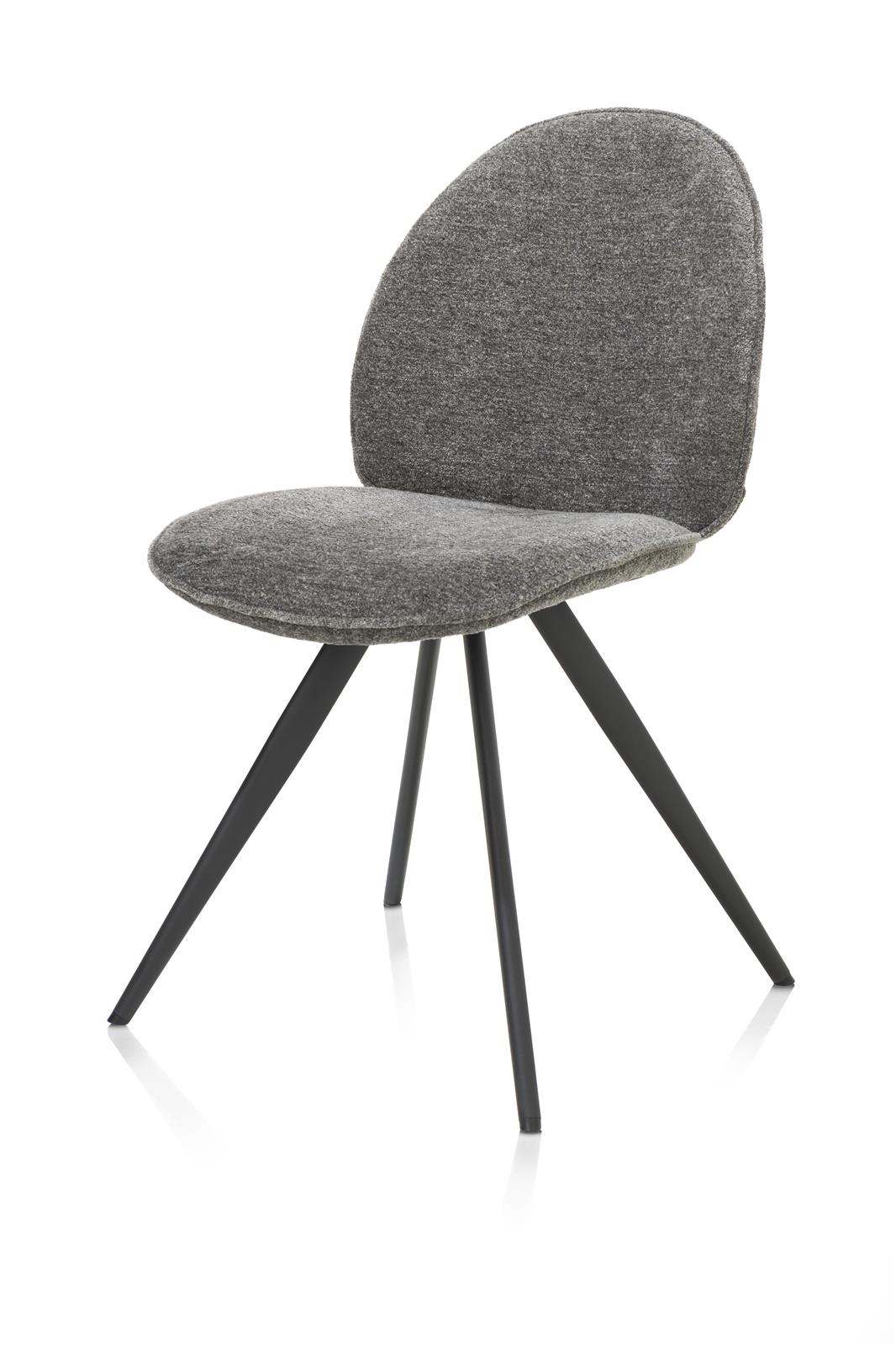 XOOON Stuhl AIKO ca. B50 H86 T61 cm in Stoff Enzo grau