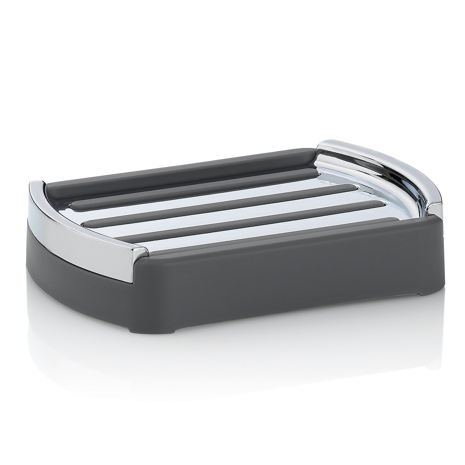 Kela Seifenschale Marta Kunststoff Grau, Toaster rack, Metallic accents, Chrom, Grau basis, Grillrost