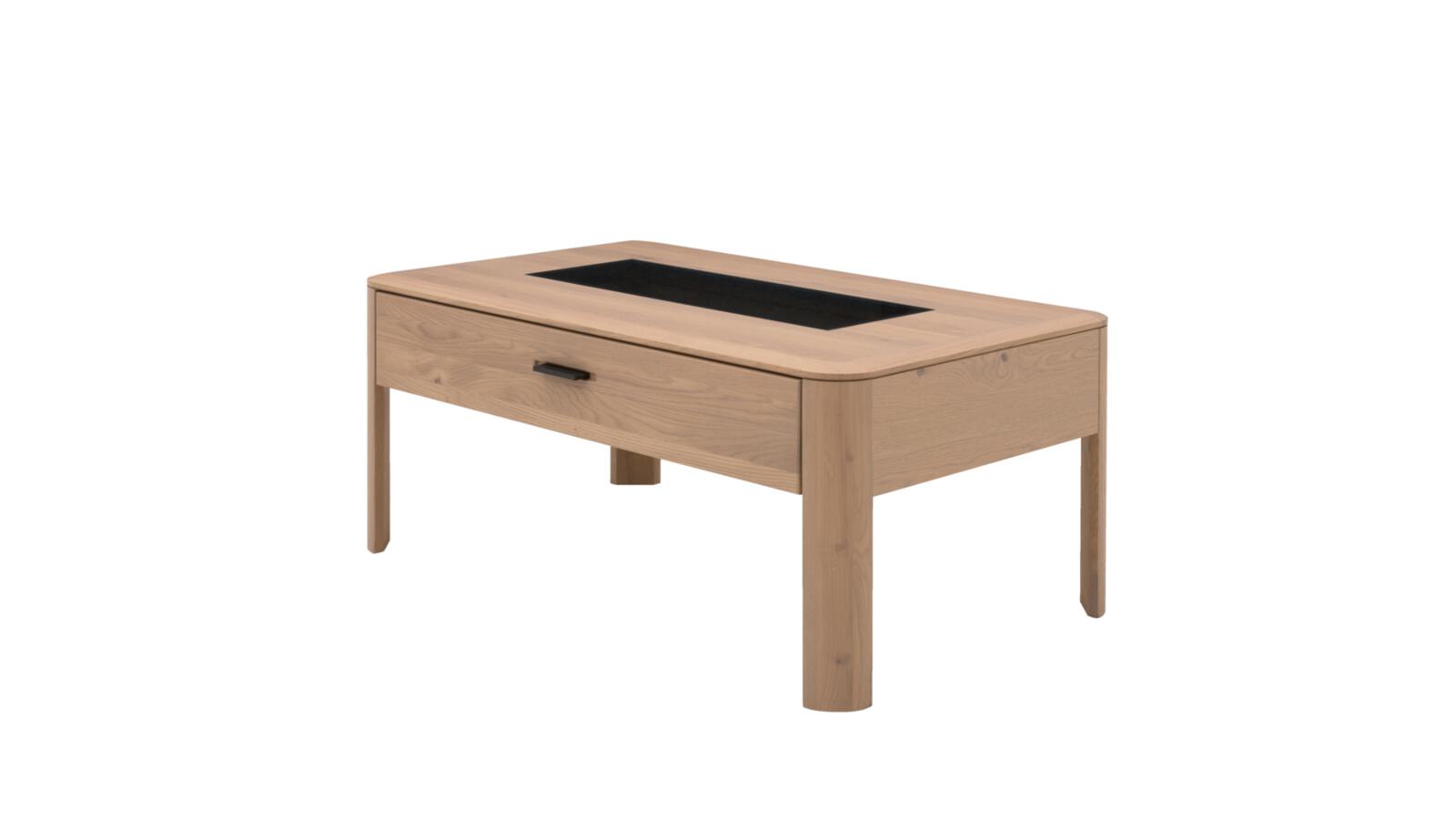 Interliving Couchtisch IL2029 in Wildeiche massiv, Parsolglas-
