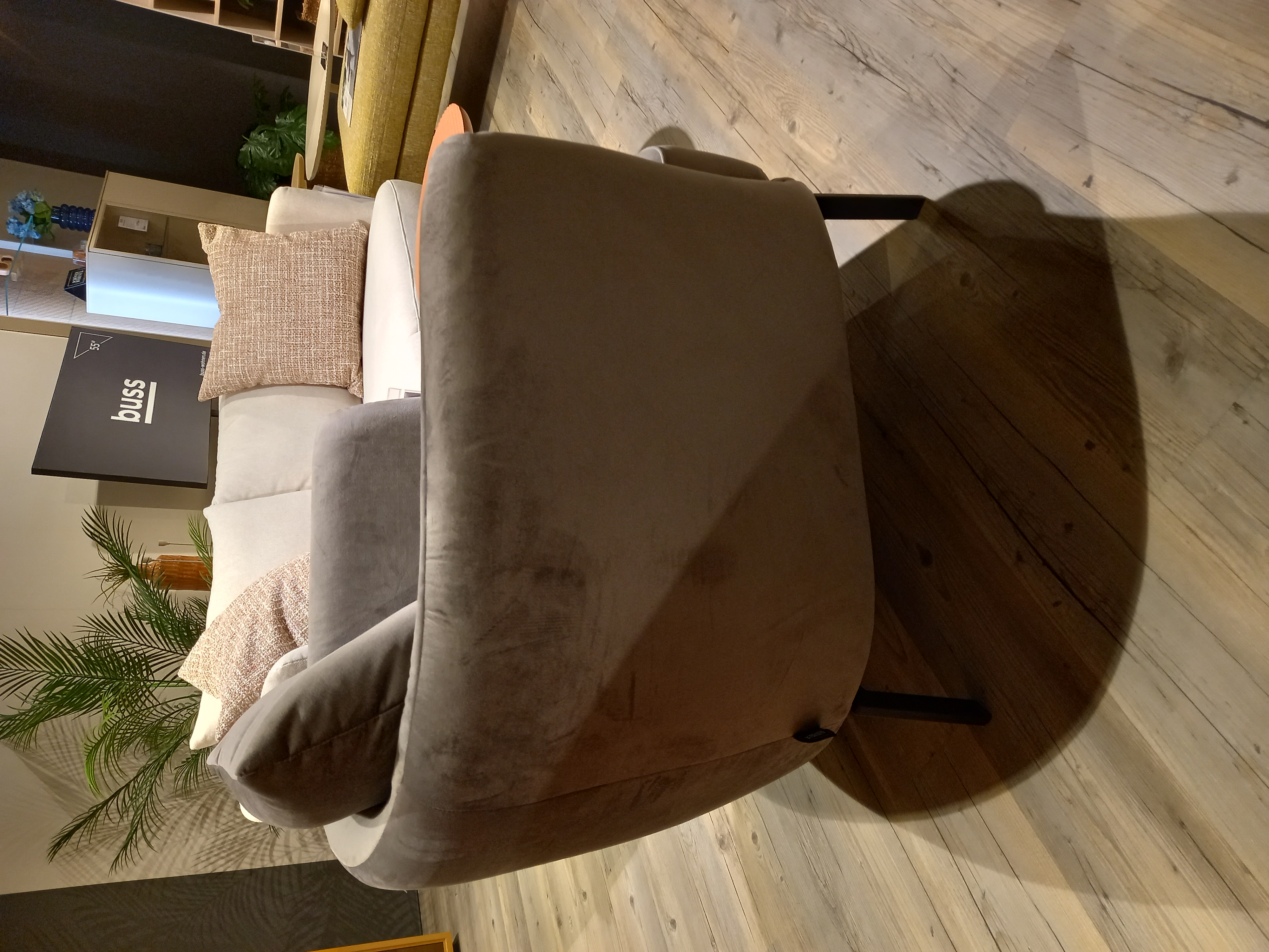 SCHÖNER WOHNEN-Kollektion Sessel PEARL in Stoff Velvet stone