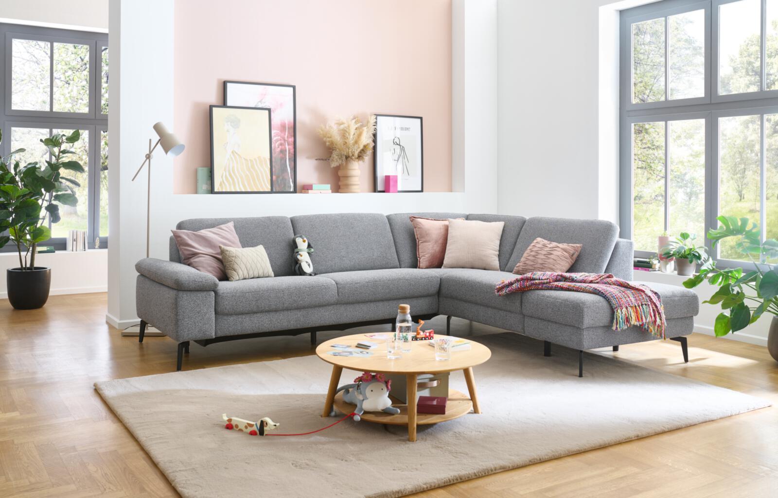 Modulmaster Polsterecke MM-ZE1200 ca. 285x230 cm in Stoff Beat grey