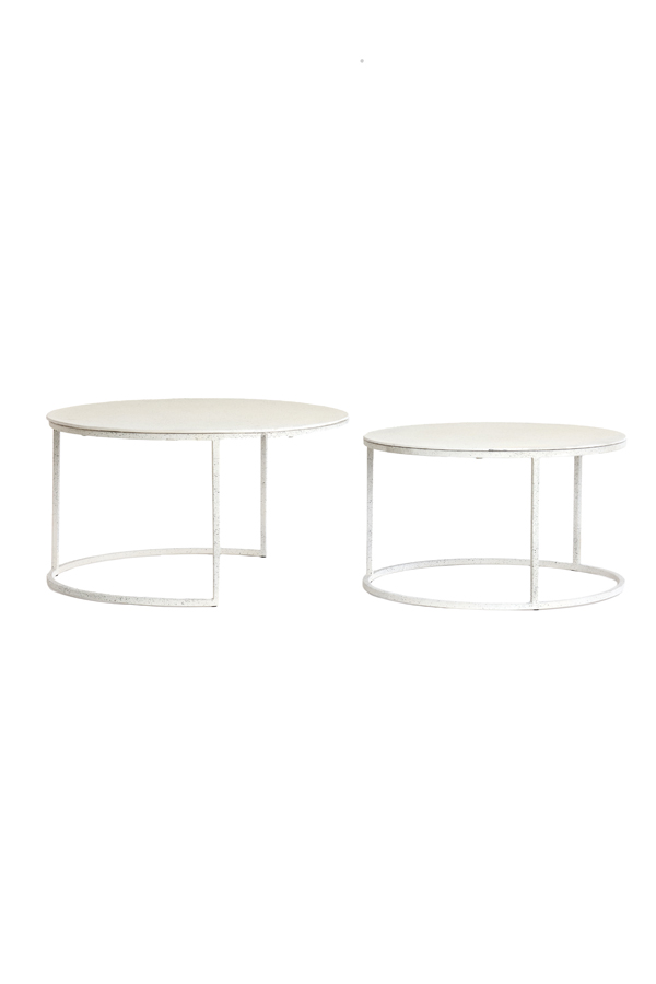 Light & Living Couchtisch-Set SADAR in Farbe weiß, hellgrau gesprenkelt Light & Living Couchtisch-Set SADAR in Farbe weiß, hellgrau gesprenkelt, Kaffeetisch, Mobiliar, Tabelle