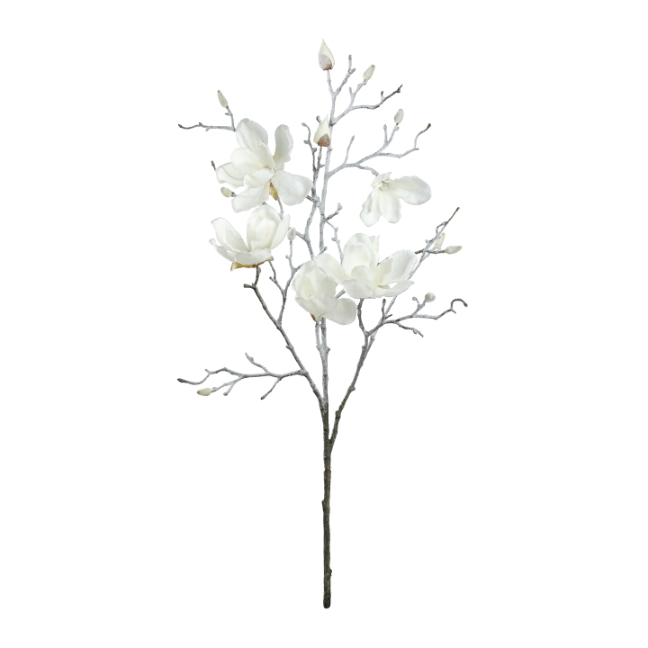 Eglo Leuchten Kunstpflanze Magnolienzweig ETAYA ca. B18 H83,5 T40 cm in Fb. weiss, Blume, Pflanze, Blumen-Arrangement, Kunst