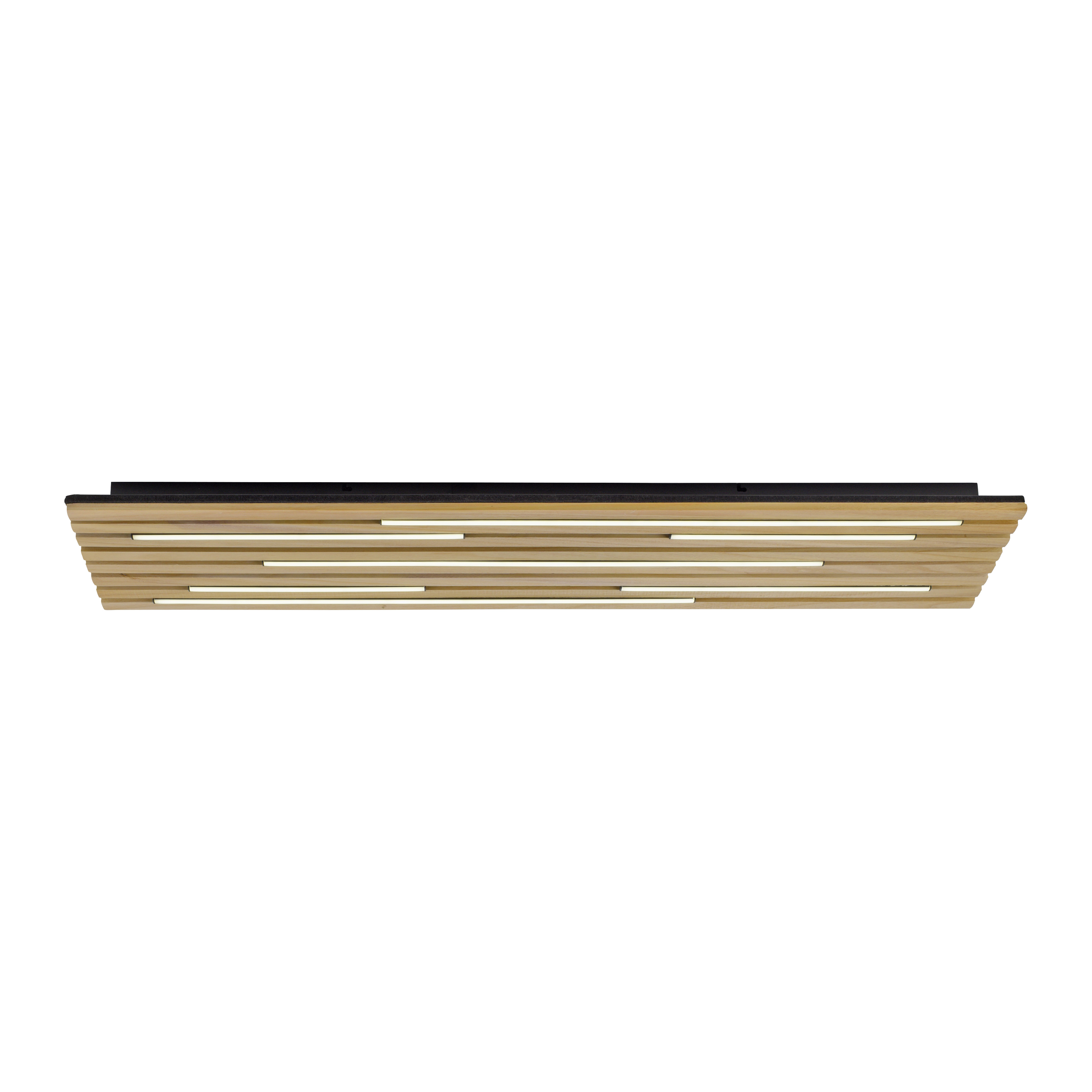 Paul Neuhaus LED-Wand- und Deckenleuchte Q-AKUSTIK 1-flammig in Farbe holz-natur, Wandlampe, Holz, Lampe, Wanddeko, Holzlampe