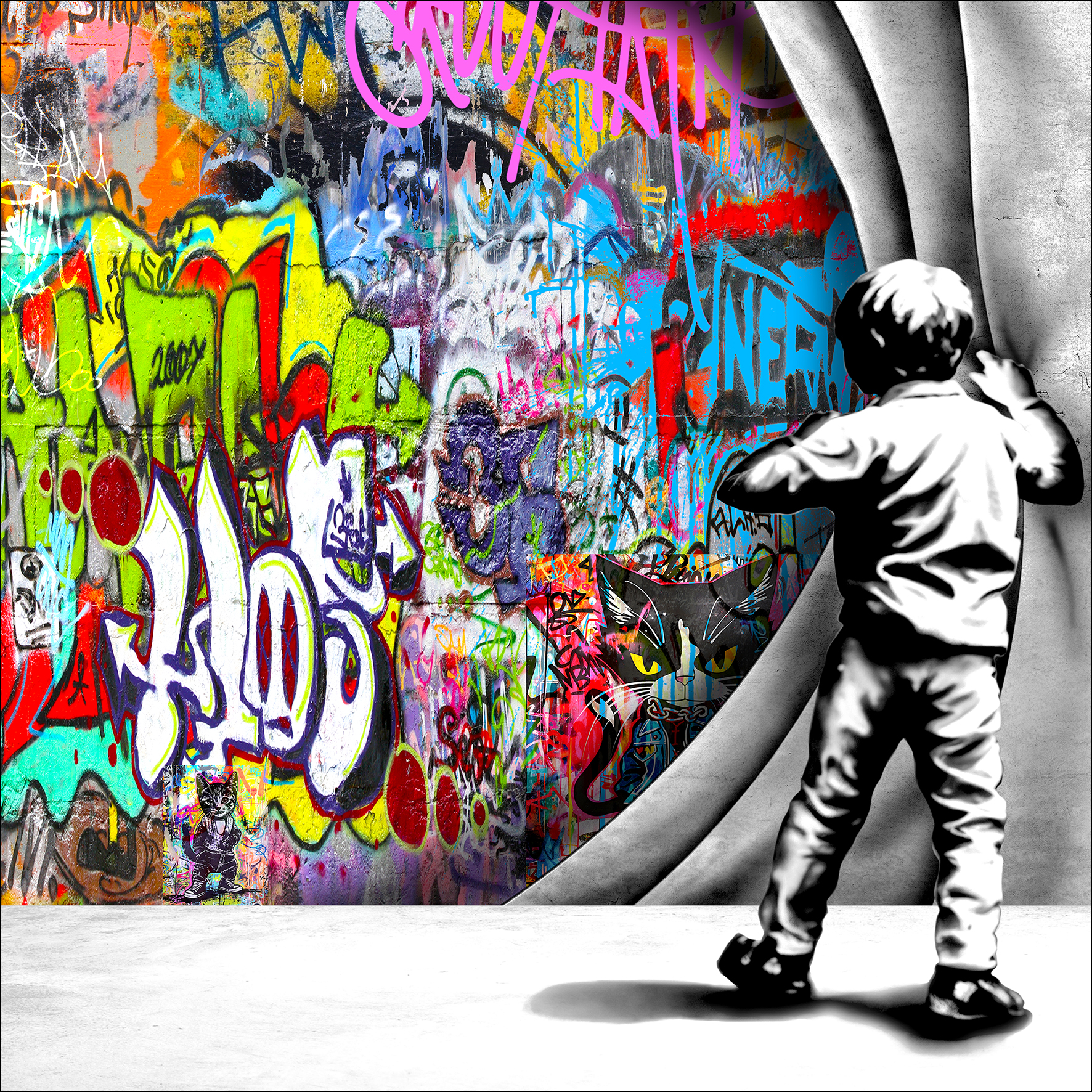 PRO ART Glas-Art 50x50cm Graffiti Discovery