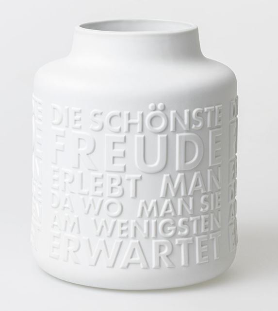 Räder Vase Freude 26 cm in Farbe weiß Räder Vase Freude 26 cm in Farbe weiß, Vase, Porzellan, Prägevase, Weiß, Dekoration