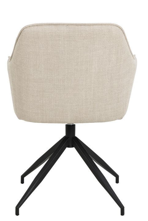 Actona Esszimmerstuhl BRENDA in Basel Stoff beige, Gestell matt schwarz
